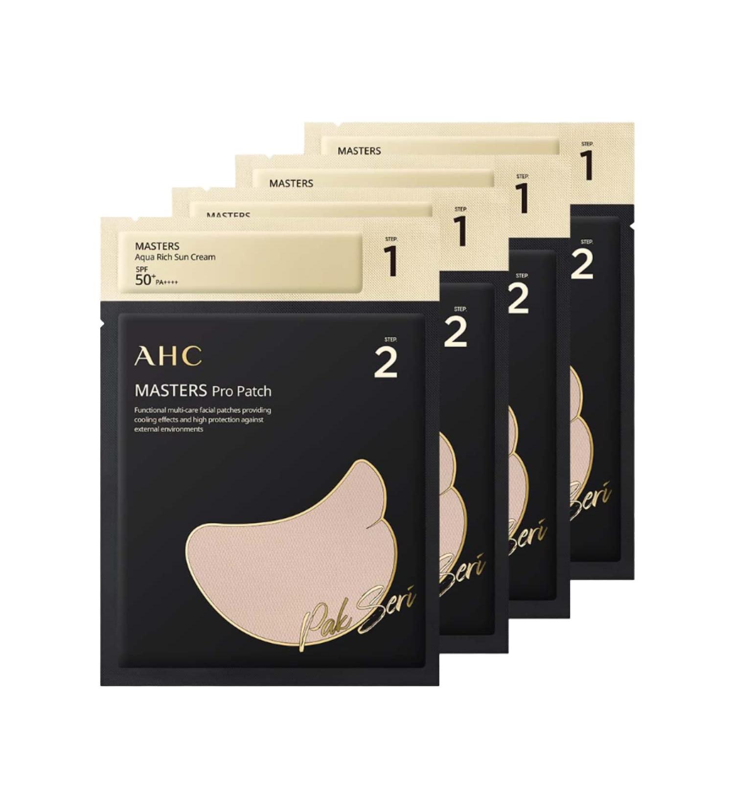 AHC MASTERS Pro Patch 2 STEP Aqua Rich Sun Cream SPF50+ PA+++ with Patch - Buy Online on GoSupps.com