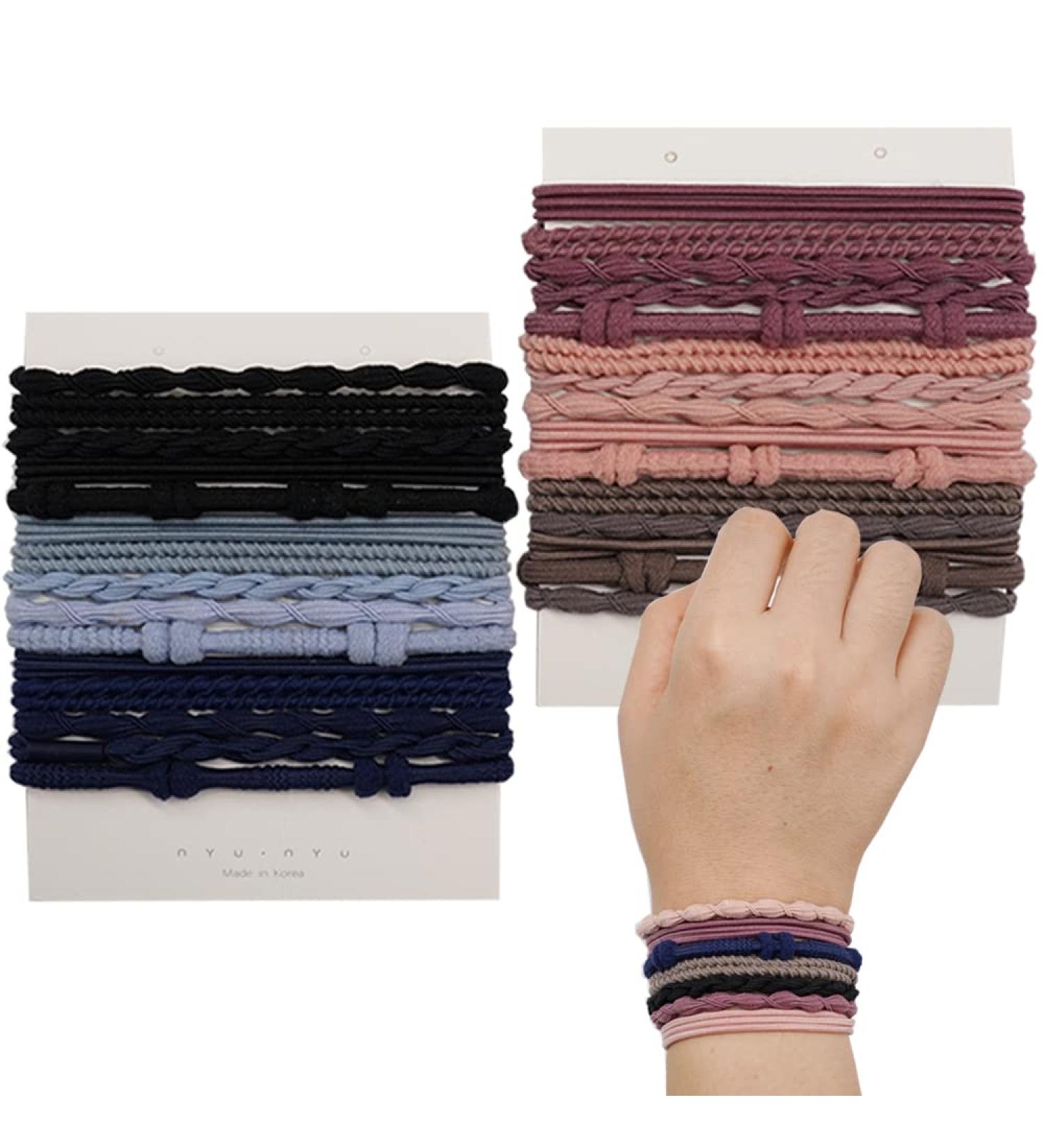 BAISDY 30Pcs Boho Hair Ties Bracelets - Elastic Twist Braided Hair Bands for Women, Girls, and Kids - Buy Online on GoSupps.com