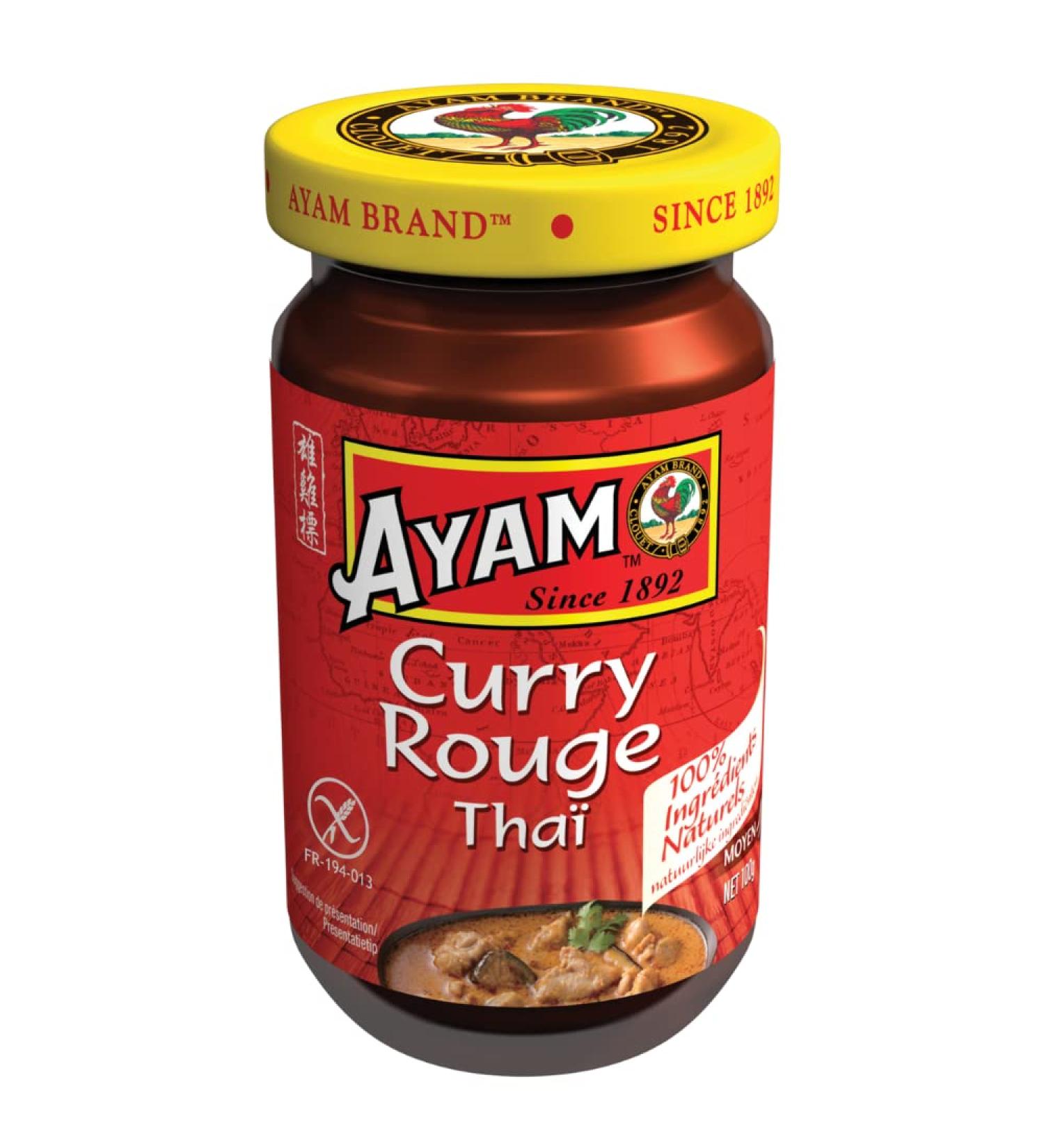 AYAM Red Curry Paste | 100% Natural Ingredients | Authentic Flavors | Easy to Cook | Thai | Healthy Eating | Gluten Lactose - Buy Online on GoSupps.com
