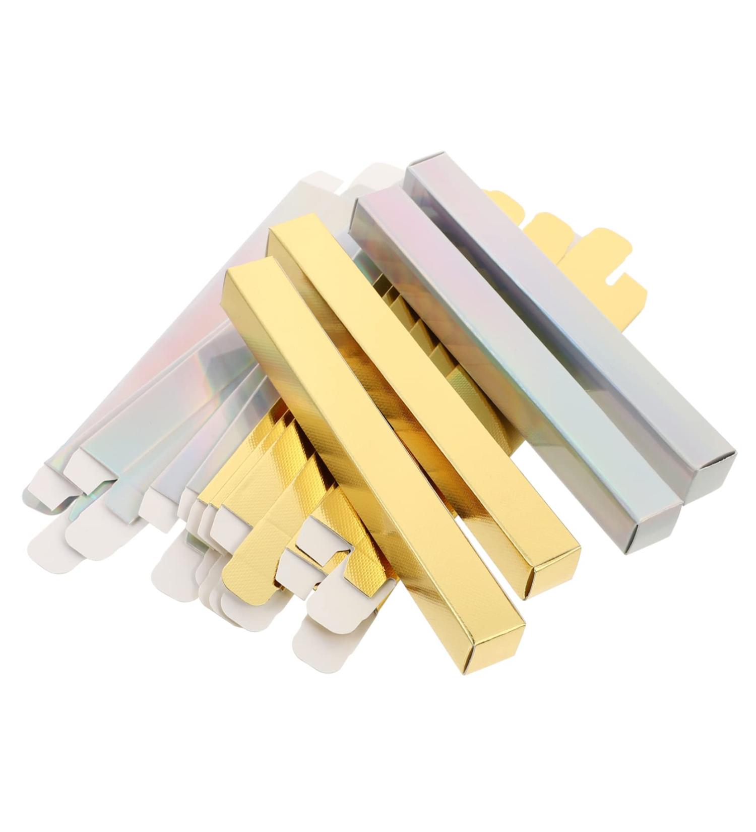  POPETPOP POPETPOP 50 Boxes Lip Gloss Box Lipstick Box Eye Case Eyebrow Tweezers Led Lip Gloss Plumping Gold Card Cosmetic Gift Box - Buy Online on GoSupps.com