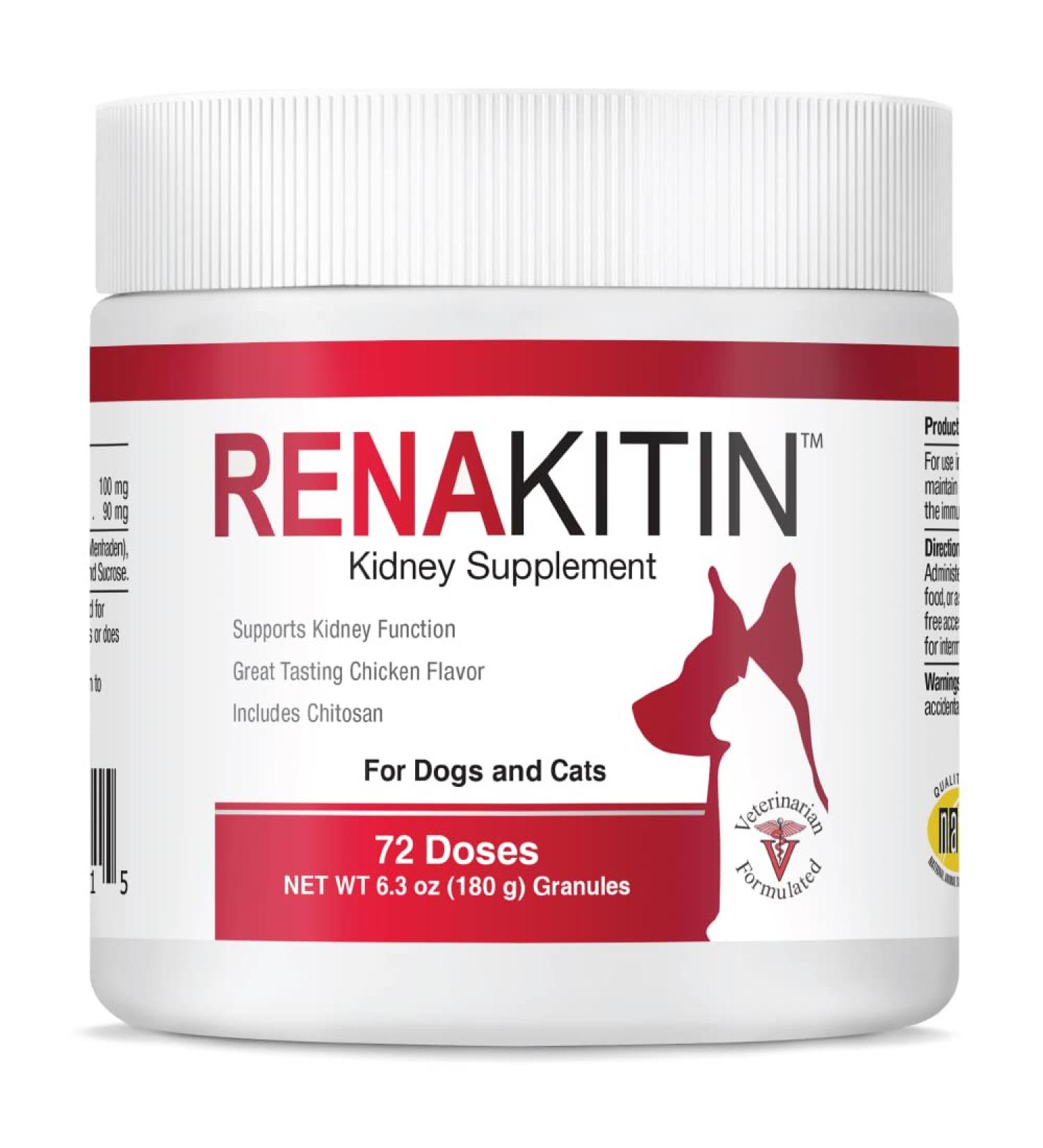 HealthyPets Renakitin Nutritional Supplement for Dogs & Cats - Kidney Support & Immune System Boost - 180g Red (RENAKIT0731) - Buy Online on GoSupps.com