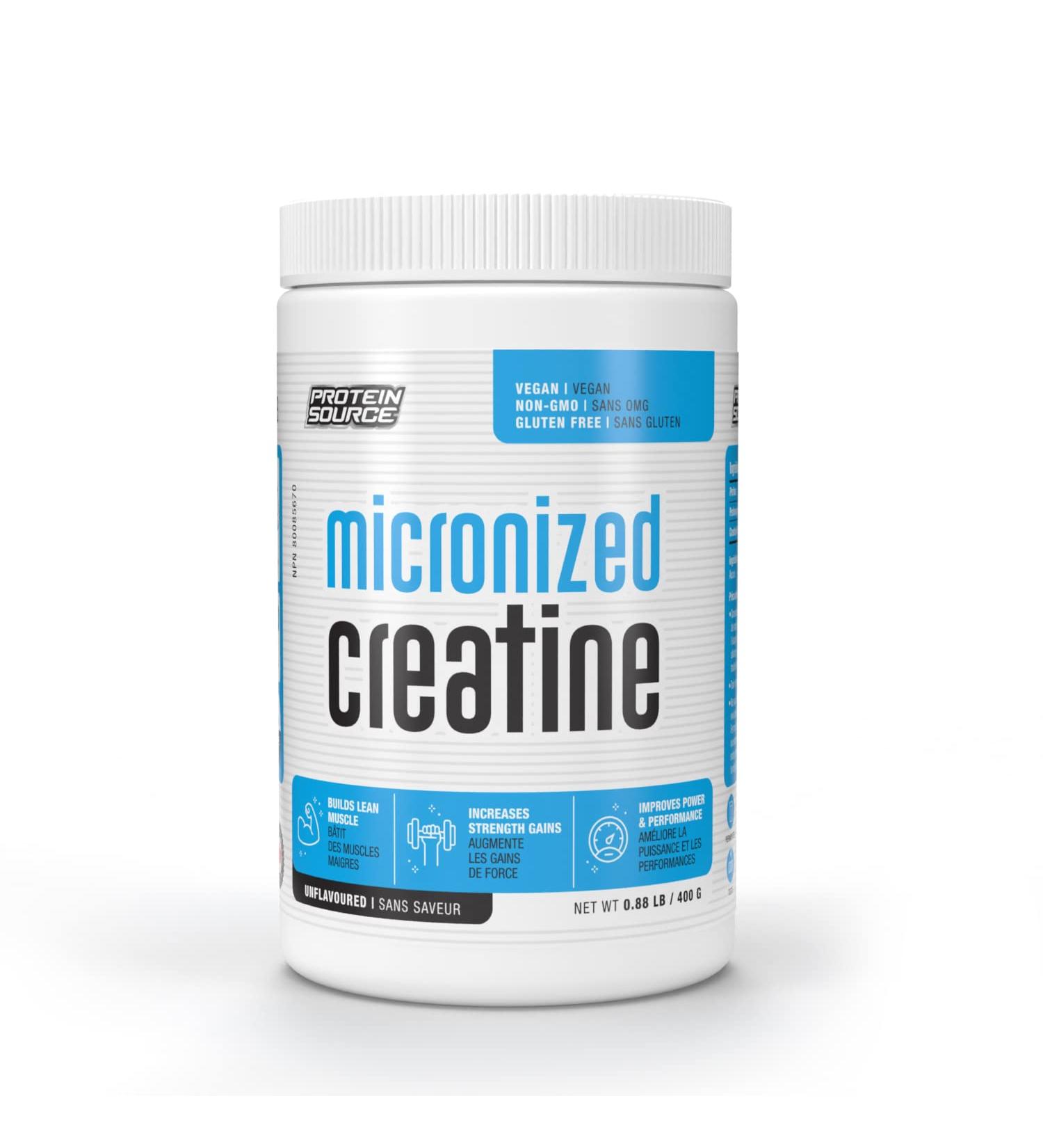 Protein Source Creatine Monohydrate Powder | Micronized 400G - Increase Strength - Reduce Fatigue - Lean Muscle Building - 100% Pure Creatine - Better Absorption - Supports Muscle Growth - Unflavored - 80 Servings - Buy Online on GoSupps.com