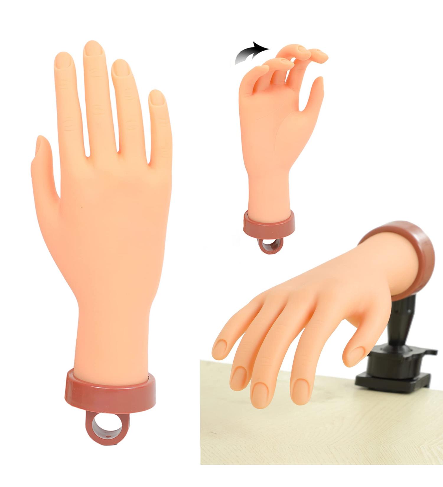 Acrylic Nail Practice Hand Mannequin - Training Fake Hand for Beginners | 1Pc Right Hand - Buy Online on GoSupps.com