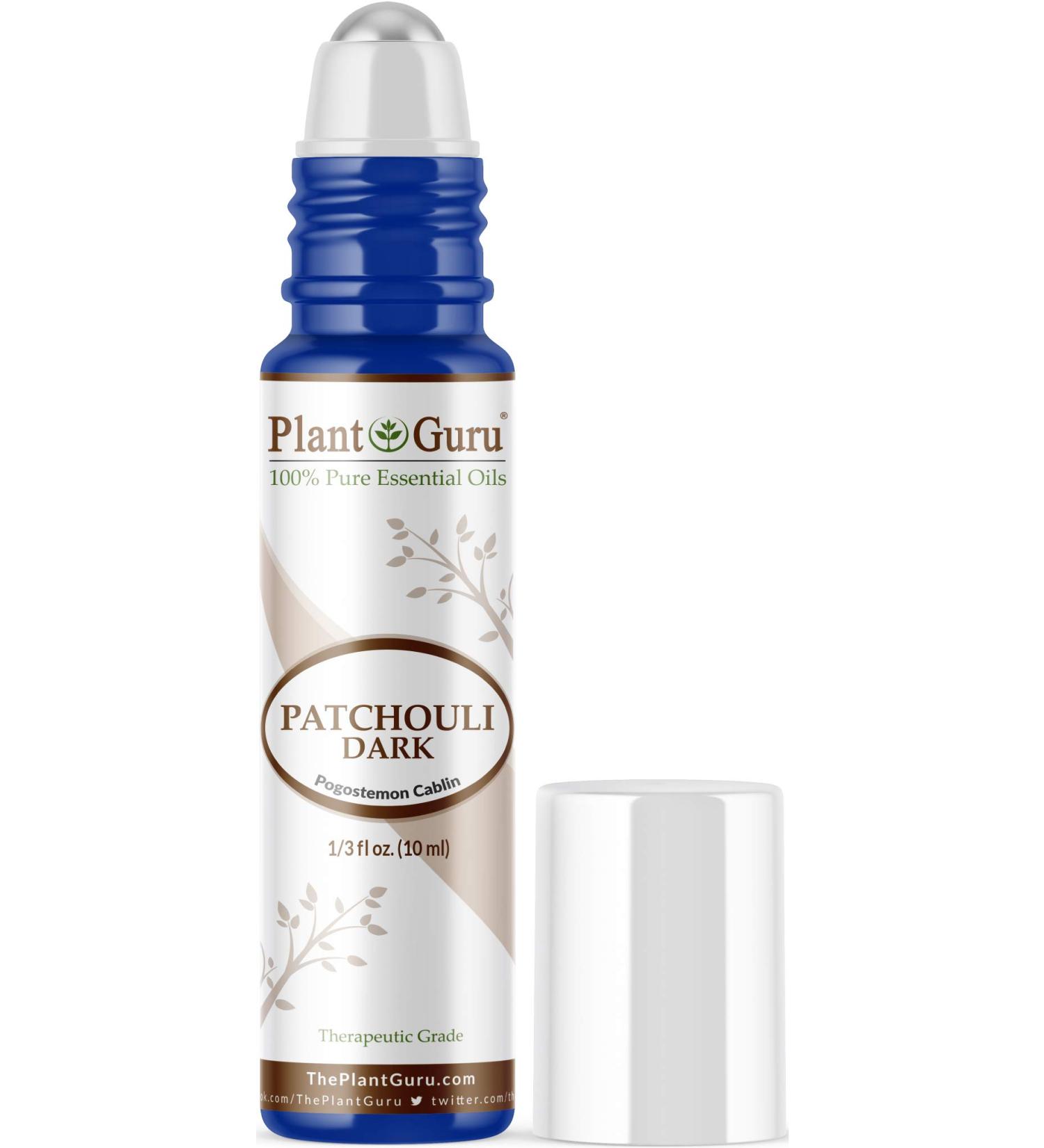 Patchouli Essential Oil Roll On 10 ml. 100% Pure Natural Pre-Diluted Therapeutic Grade Aromatherapy Rollerball