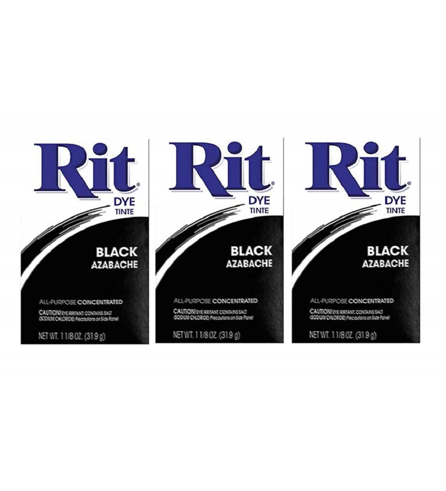 Rit Dye Powder Black 1-1/8 oz 3-Pack - Best Quality Dye for Fabric and Textiles - Buy Online on GoSupps.com