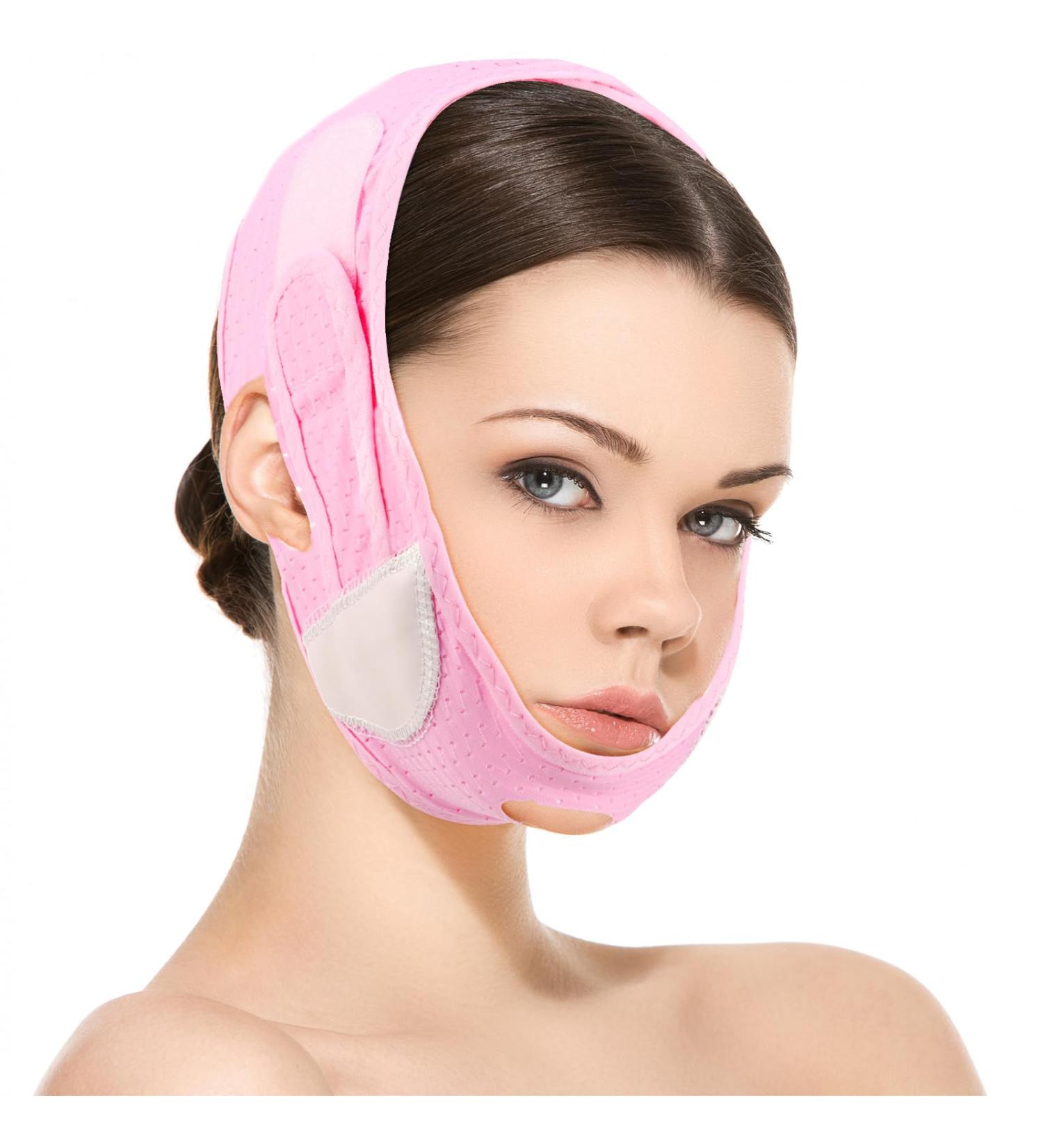 Thinp Chin Strap for Double Chin V Line Face Lifting Chin Mask Double Chin Reducer Face Lift Belt Double Chin Remover Chin Strap for Women Tightening Skin Preventing Sagging - Buy Online on GoSupps.com