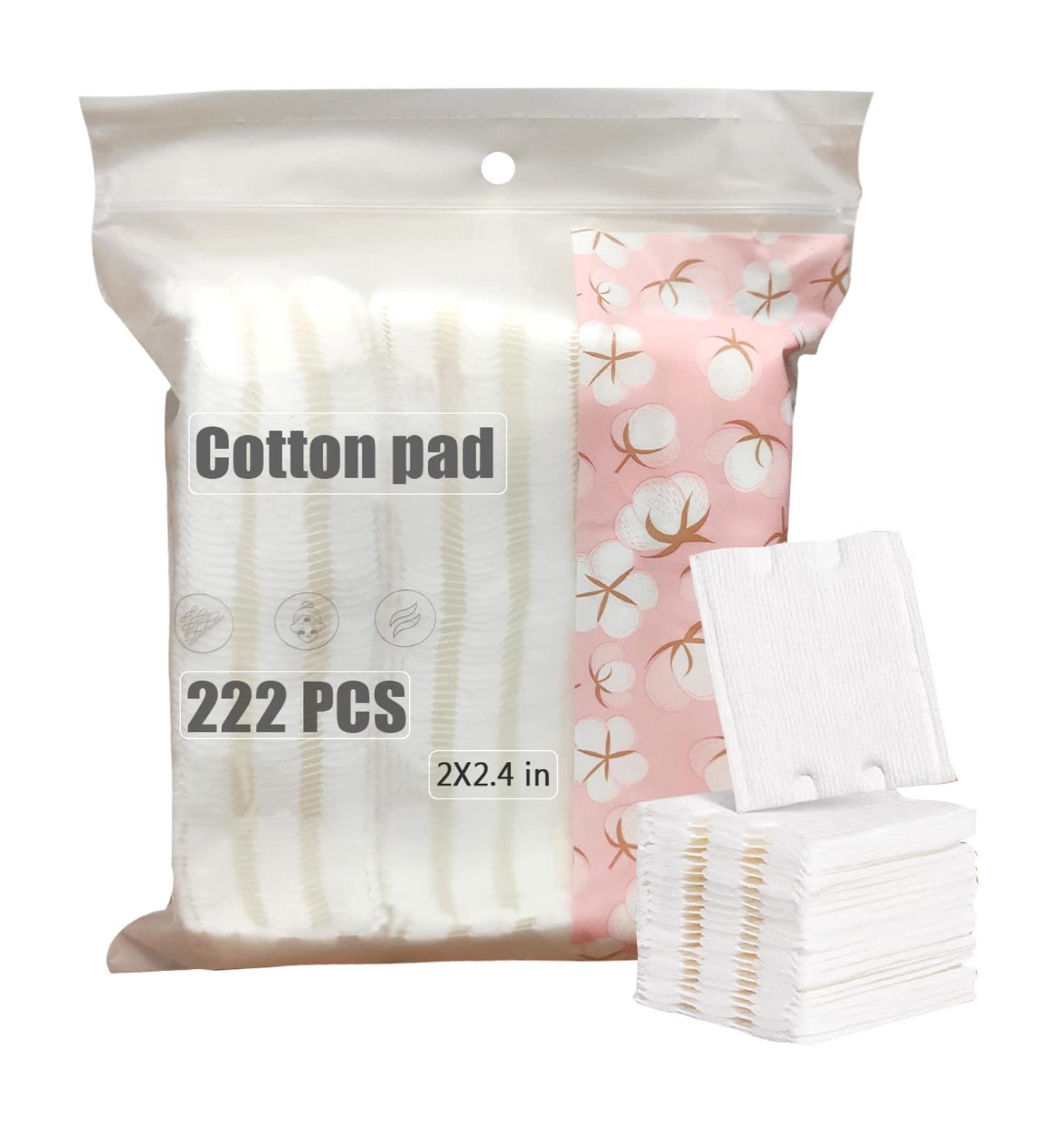 Premium Double-Sided Natural Cotton Makeup Remover Pads - 222 PCS | Lint-Free & Gentle on Skin - Buy Online on GoSupps.com