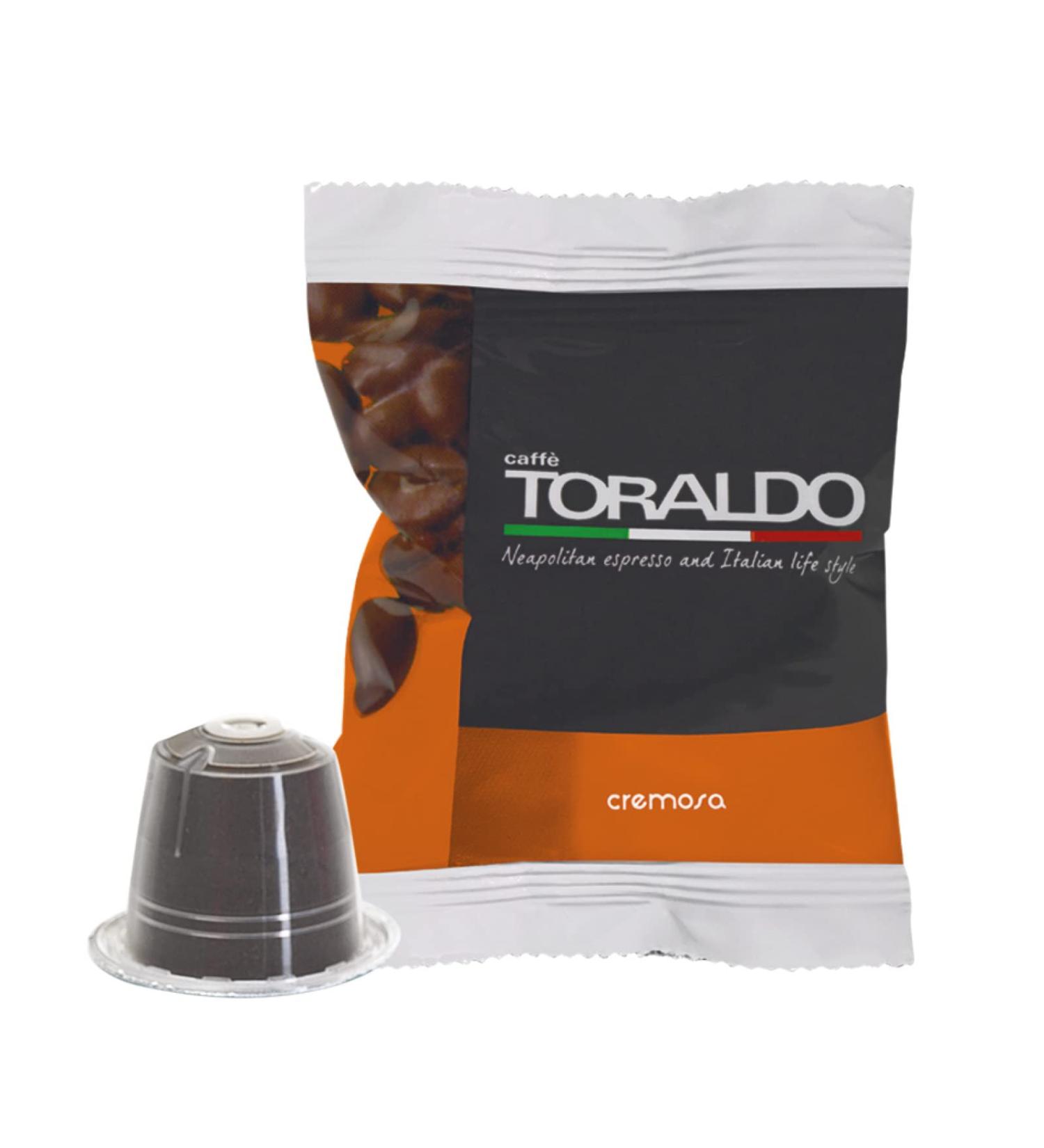 CAFFÈ TORALDO - CREMOSA - Box 100 CAPSULES COMPATIBLE NESPRESSO 5.5g