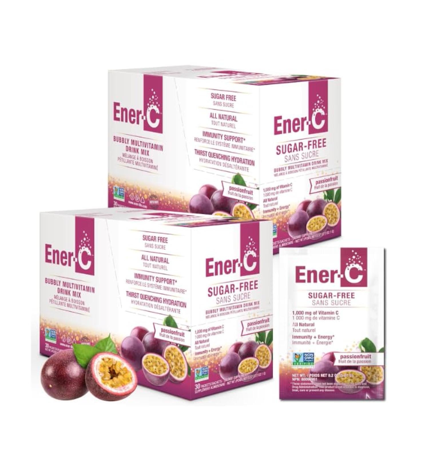 Conquitlam BC V36C2 EnerVitamin C passion fruit 2 x 30 packetsbags Pack of 2 - Buy Online on GoSupps.com