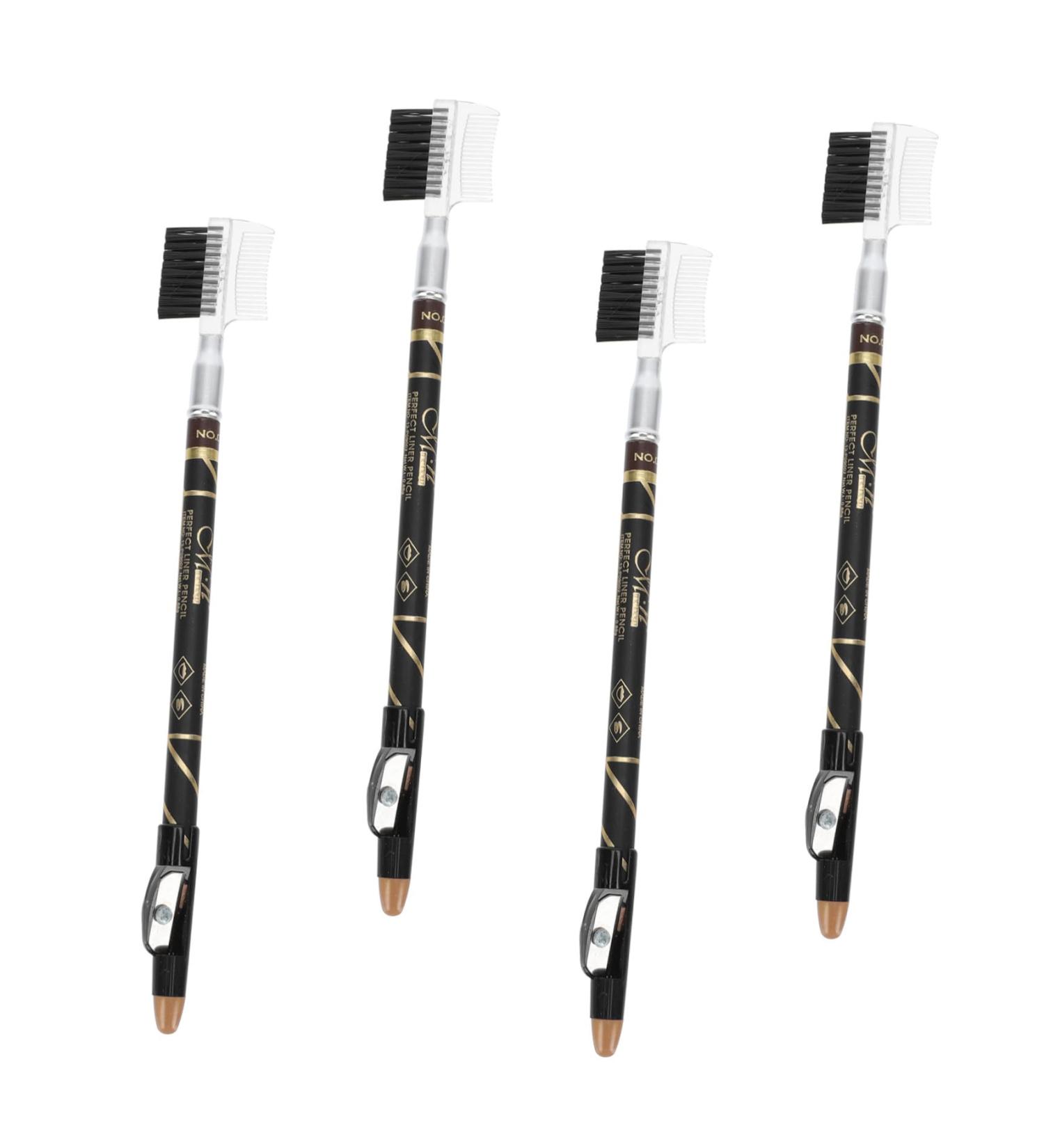 TOVINANNA 16 Pcs Two-in-one Eyebrow Pencil Lady Tools Waterproof Pen Filler Wooden Eyebrow Brush 2 in 1 Woman - Buy Online on GoSupps.com