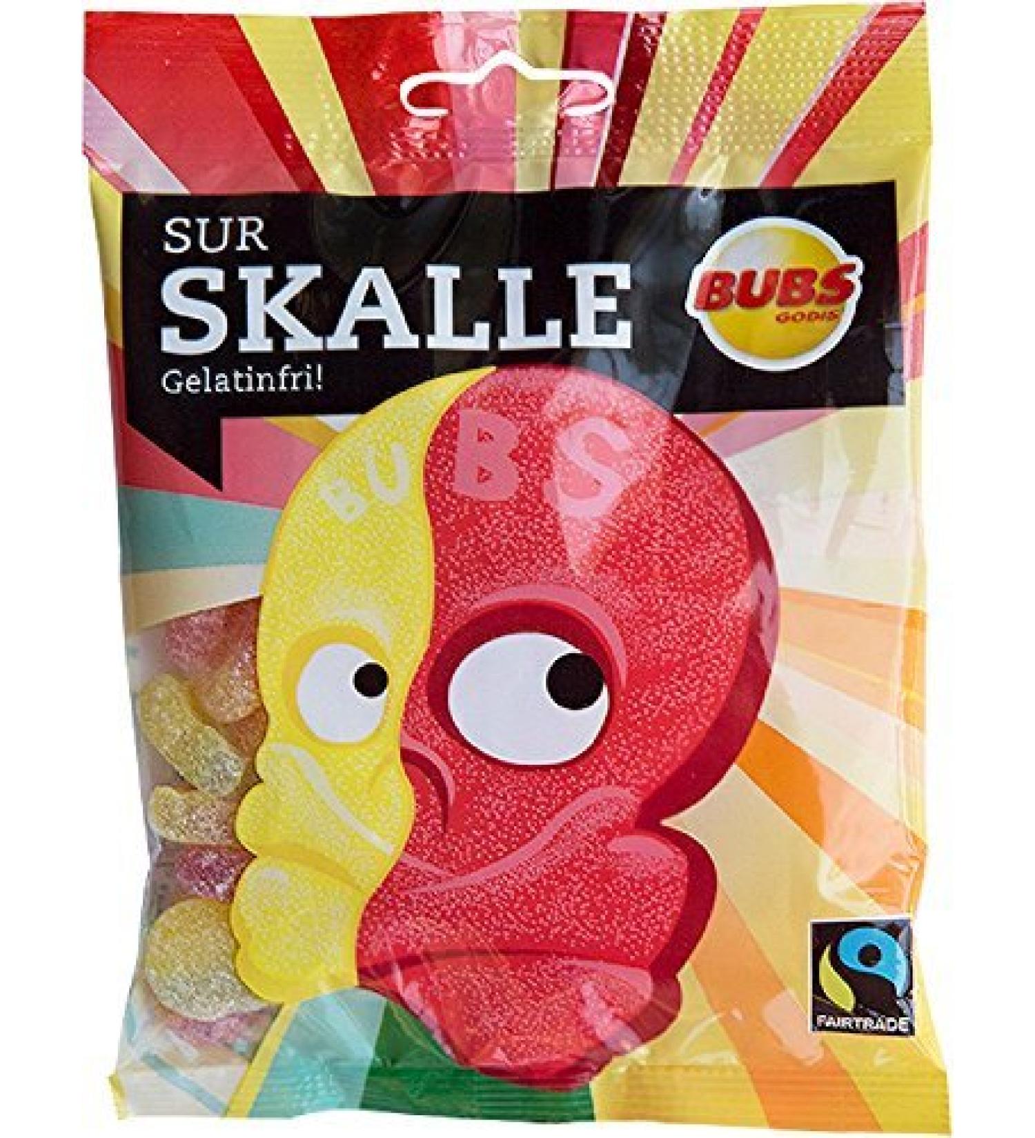 Bubs Godis Bubs Godis Sour Fruity Skull Sweet Scandinavian Candy Bag 90g