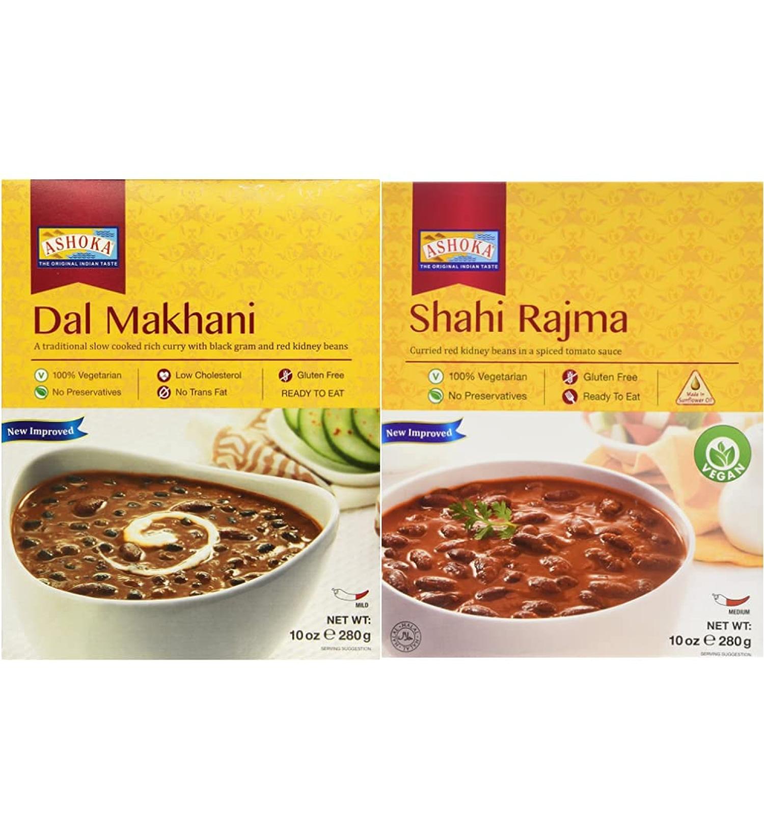 Buy Ashoka Delhi Dal Makhani & Shahi Rajma Bundle - 6 Pack Ready Meals | Authentic Indian Cuisine International Shipping - Buy Online on GoSupps.com