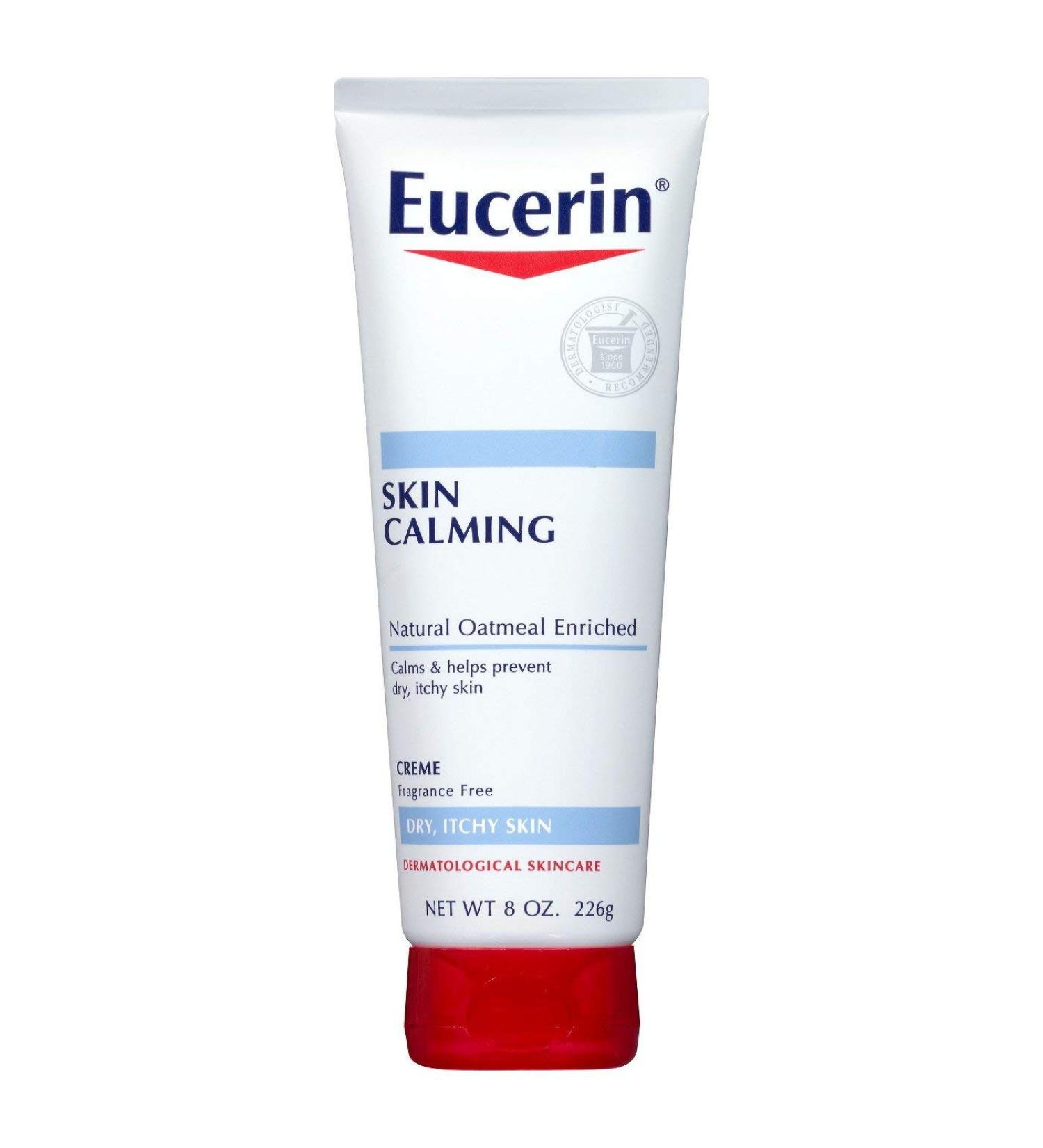 Eucerin Skin Calming Fragrance Free Creme 8 oz (Pack of 2)