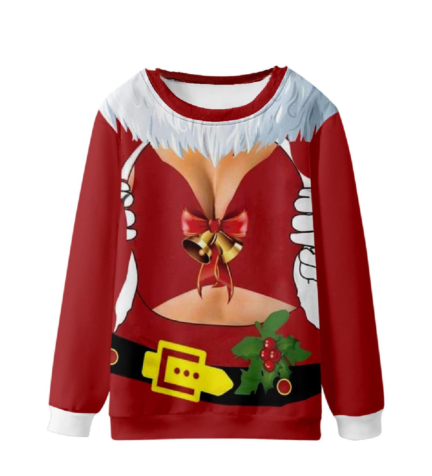 Ganfancp Men's Christmas Sweatshirt - X-Large White Merry Christmas Print Pullover - Buy Online on GoSupps.com