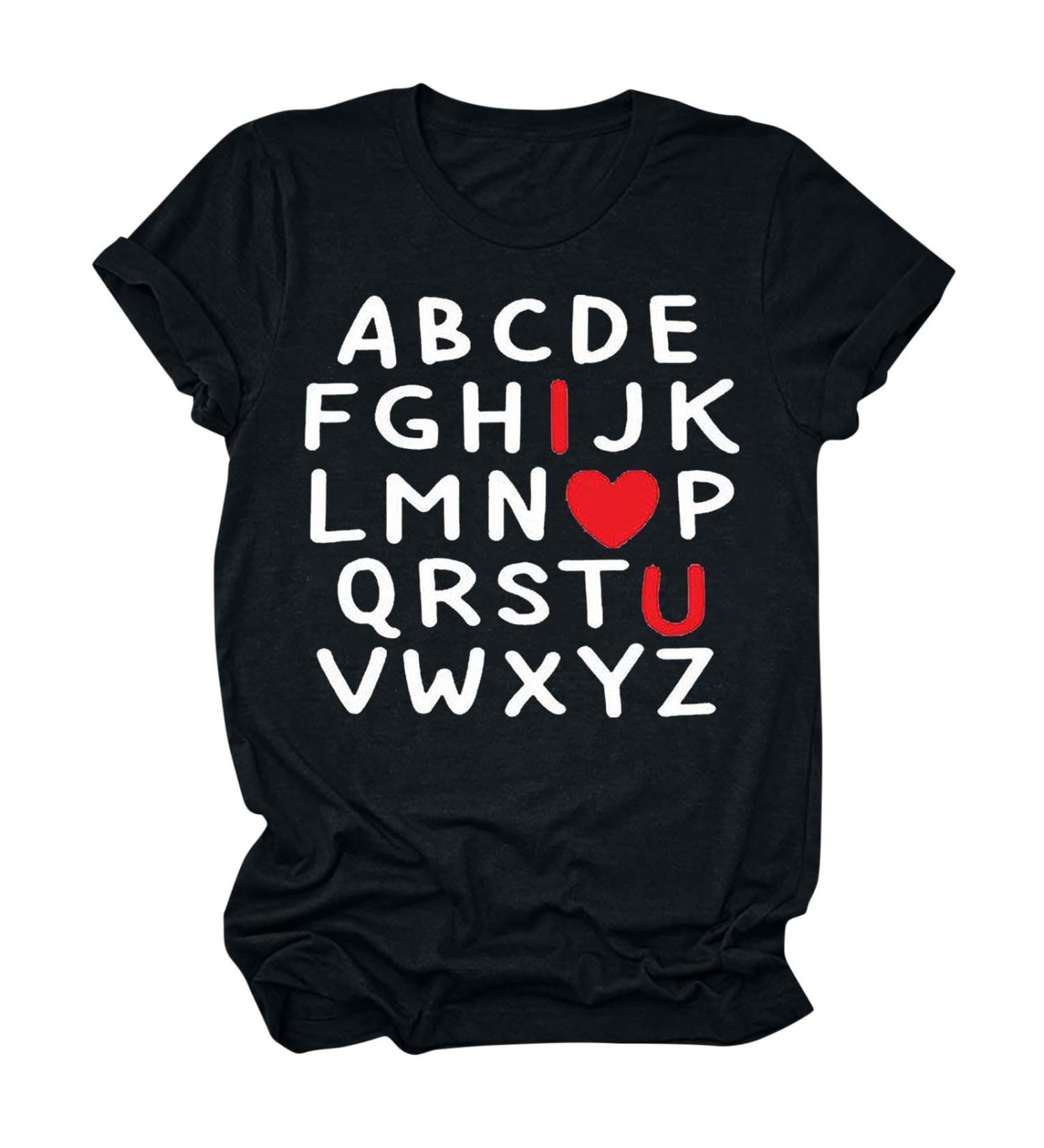 oelaio Valentine's Day Tops for Women Womens Plus Size Short Sleeve Shirts Loose Fit Cute Graphic Spring Tops Fashion - Buy Online on GoSupps.com