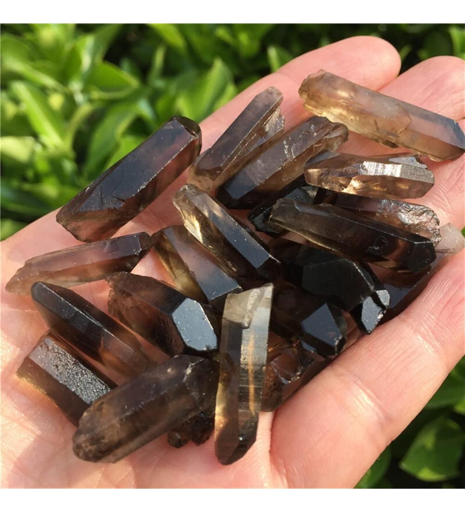 Natural Quartz Crystal Natural Smoky Quartz Crystal Point Stone Raw Stone Rough Specimen Minerals Stone Home Decoration Home Office Decor - Buy Online on GoSupps.com