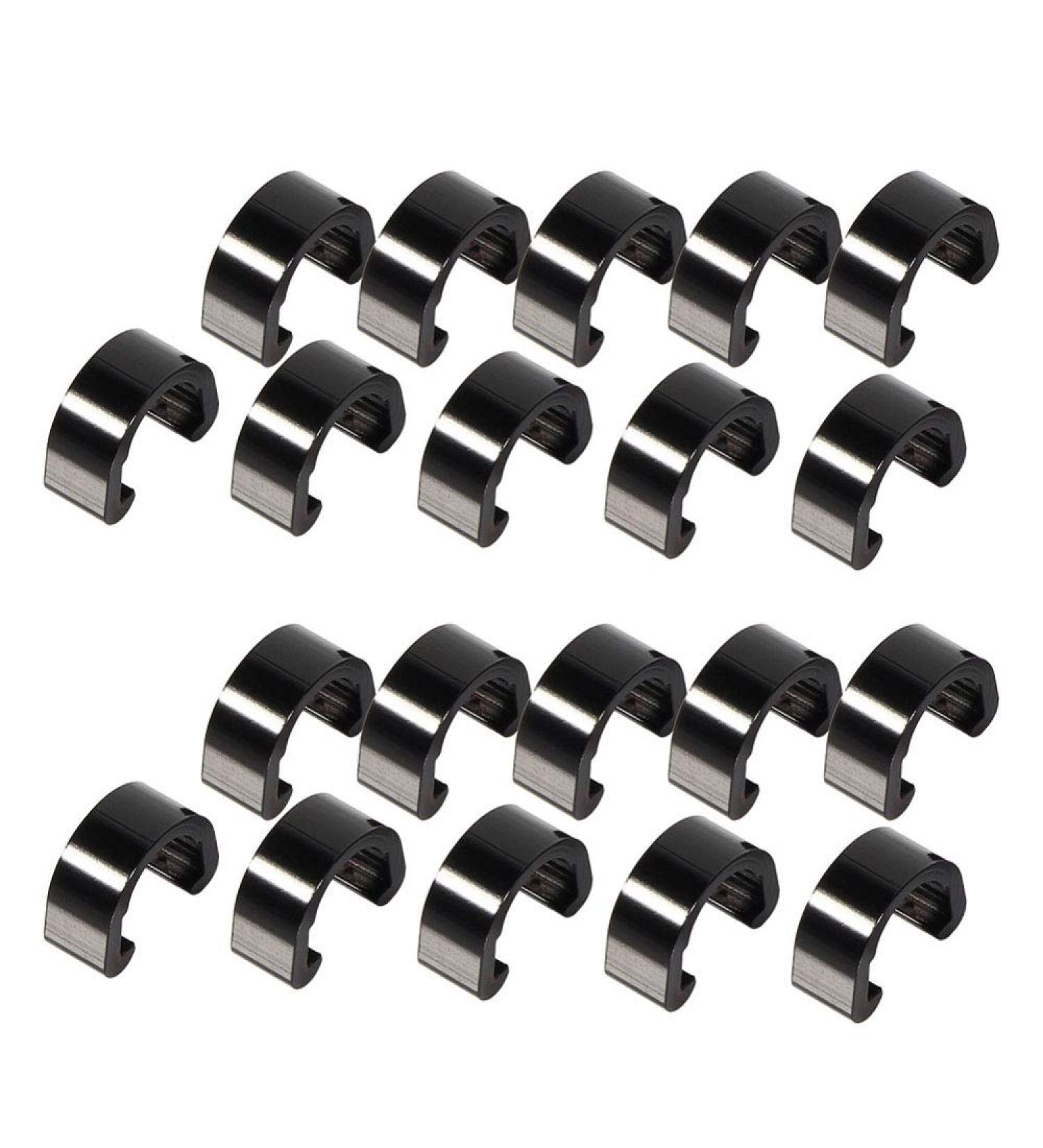 Saipe 20pcs Aluminum Bike Cable C-Clips Brake/Derailleur Shift Cable Clamp Set - Buy Online on GoSupps.com