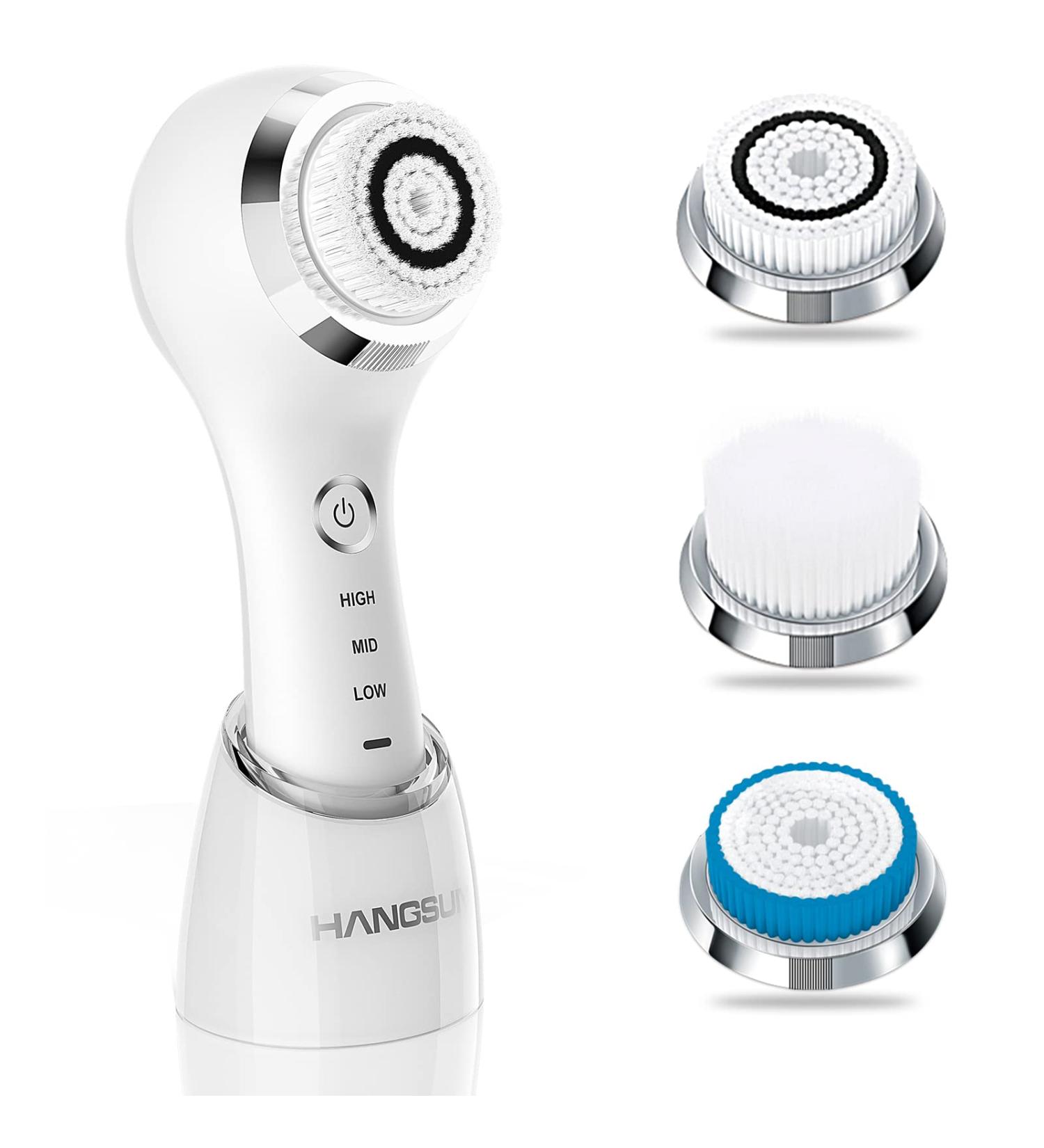 Valentine's Day Gift: Hangsun Sonic Facial Cleansing Brush SC200 - 3 Speeds, 3 Heads, IPX7 Waterproof - Buy Online on GoSupps.com