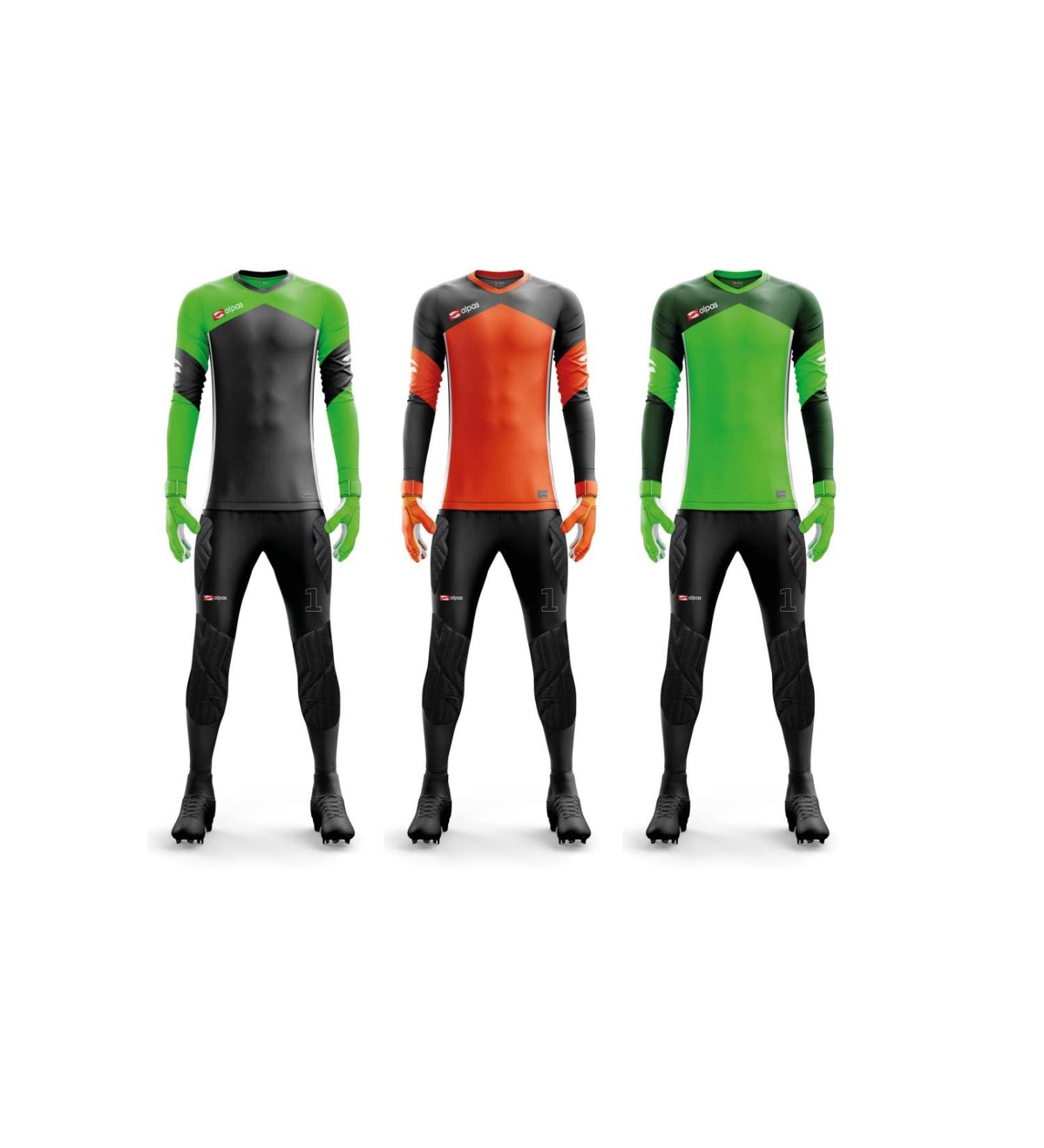 Alpas Goalkeeper Set - Dynamic Jersey & Pants in 3 Colors | All Sizes Available - New Anthracite/Light Green - Buy Online on GoSupps.com