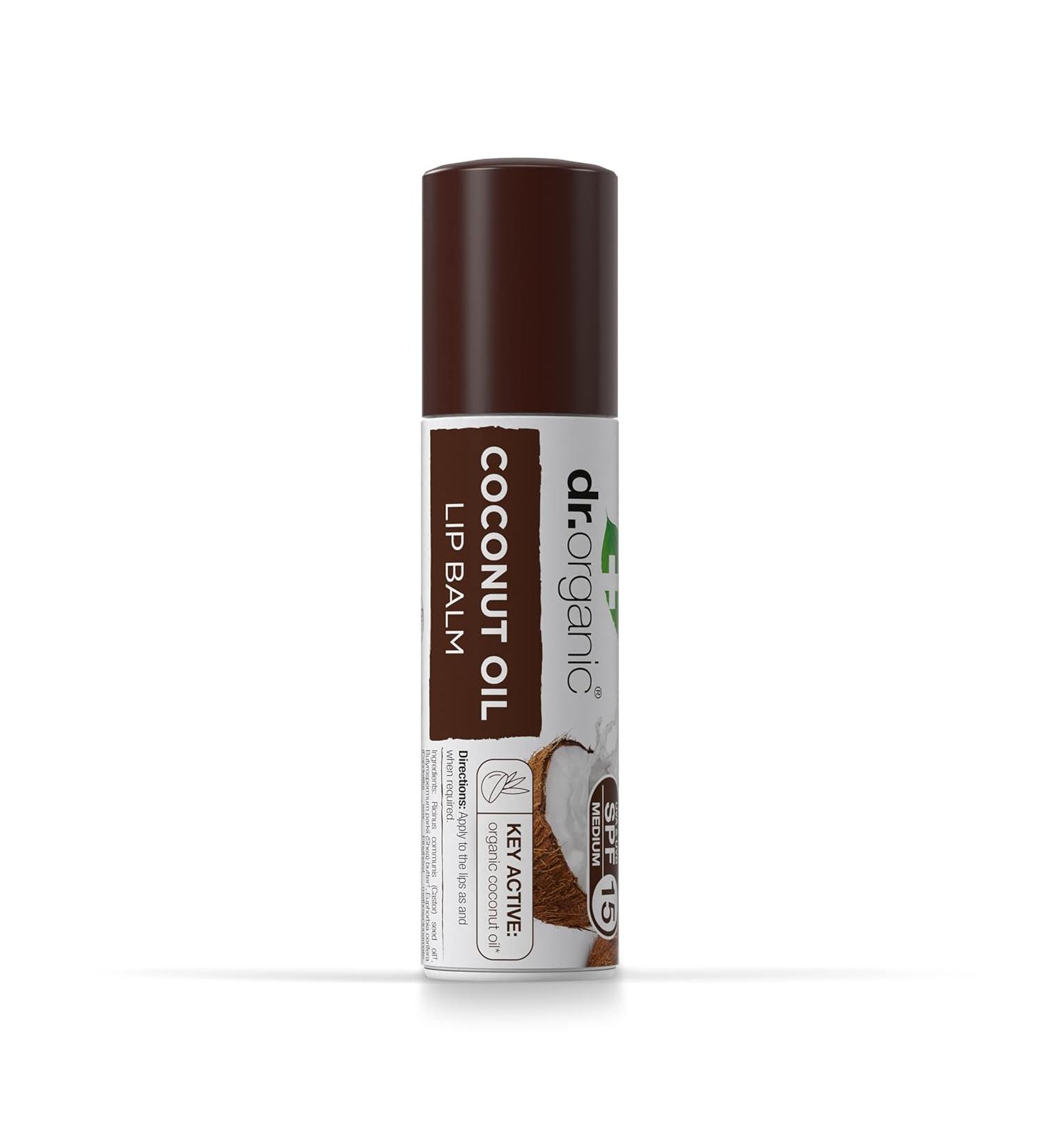 Dr Organic Virgin Coconut Oil Lip Balm 5.7ml - Nourishing Moisture for Healthy Lips | International Shipping Available - Buy Online on GoSupps.com