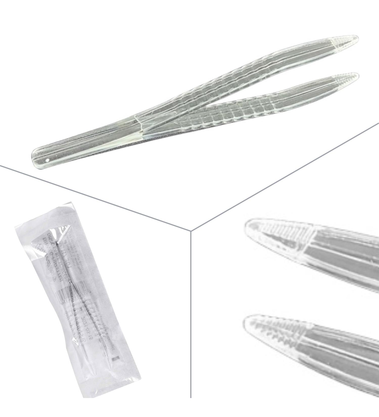 Once Tweezers - Sterile Crystal Clear 125mm 50 Pack | Precise & Hygienic Disposable Tweezers for Medical Hygiene & Tick Removal - Buy Online on GoSupps.com