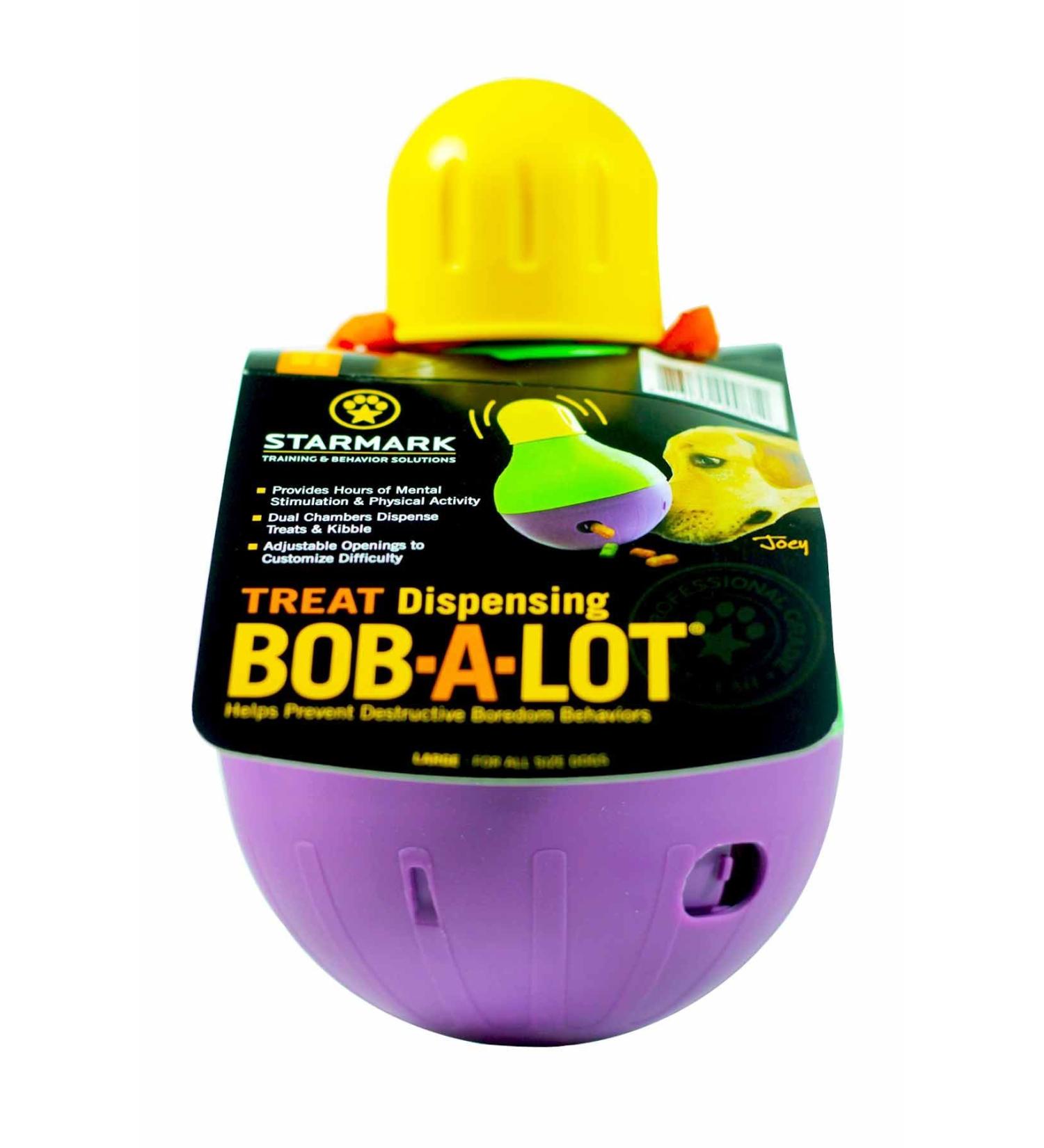Starmark Bob-a-Lot Interactive Dog Toy Green Large - Engaging Treat Dispenser for Dogs - Buy Online on GoSupps.com