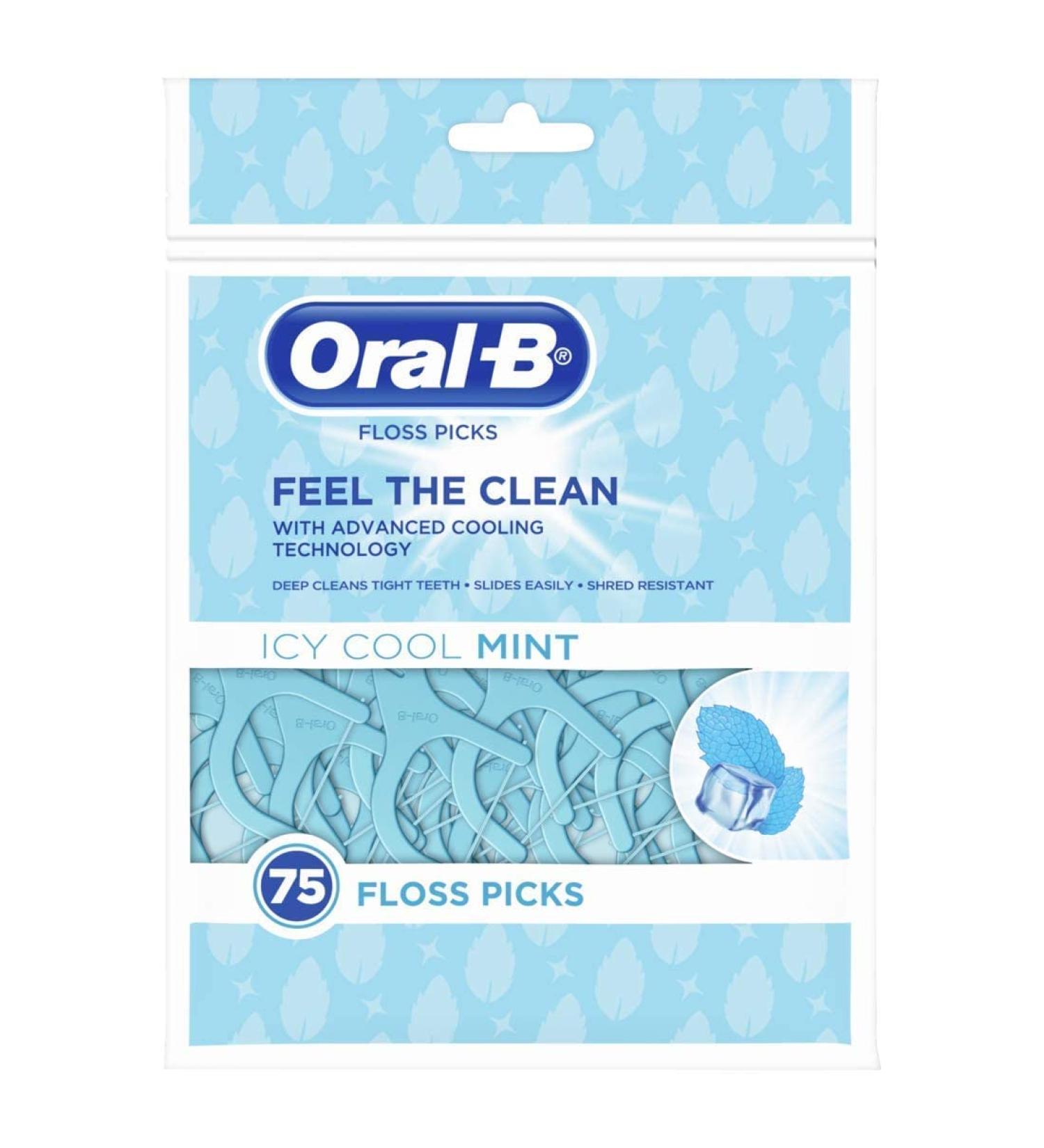 Oral-B Complete ICY Mint Flavored Floss Picks (75 Picks)