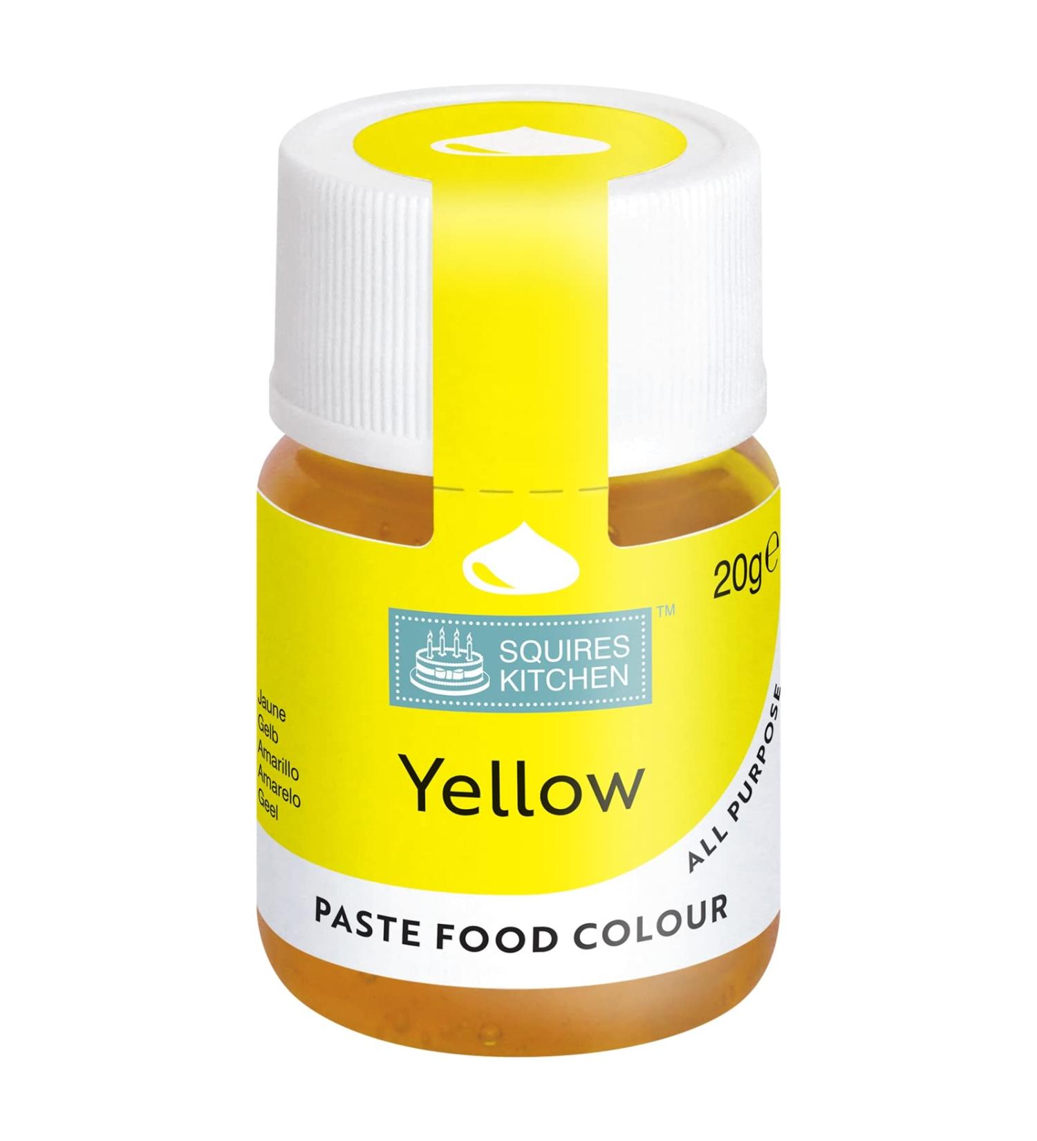 Squires Kitchen Yellow Food Colouring Paste - 20g | Concentrated Colour for Sugarpaste, Fondant, Buttercream & More - Buy Online on GoSupps.com