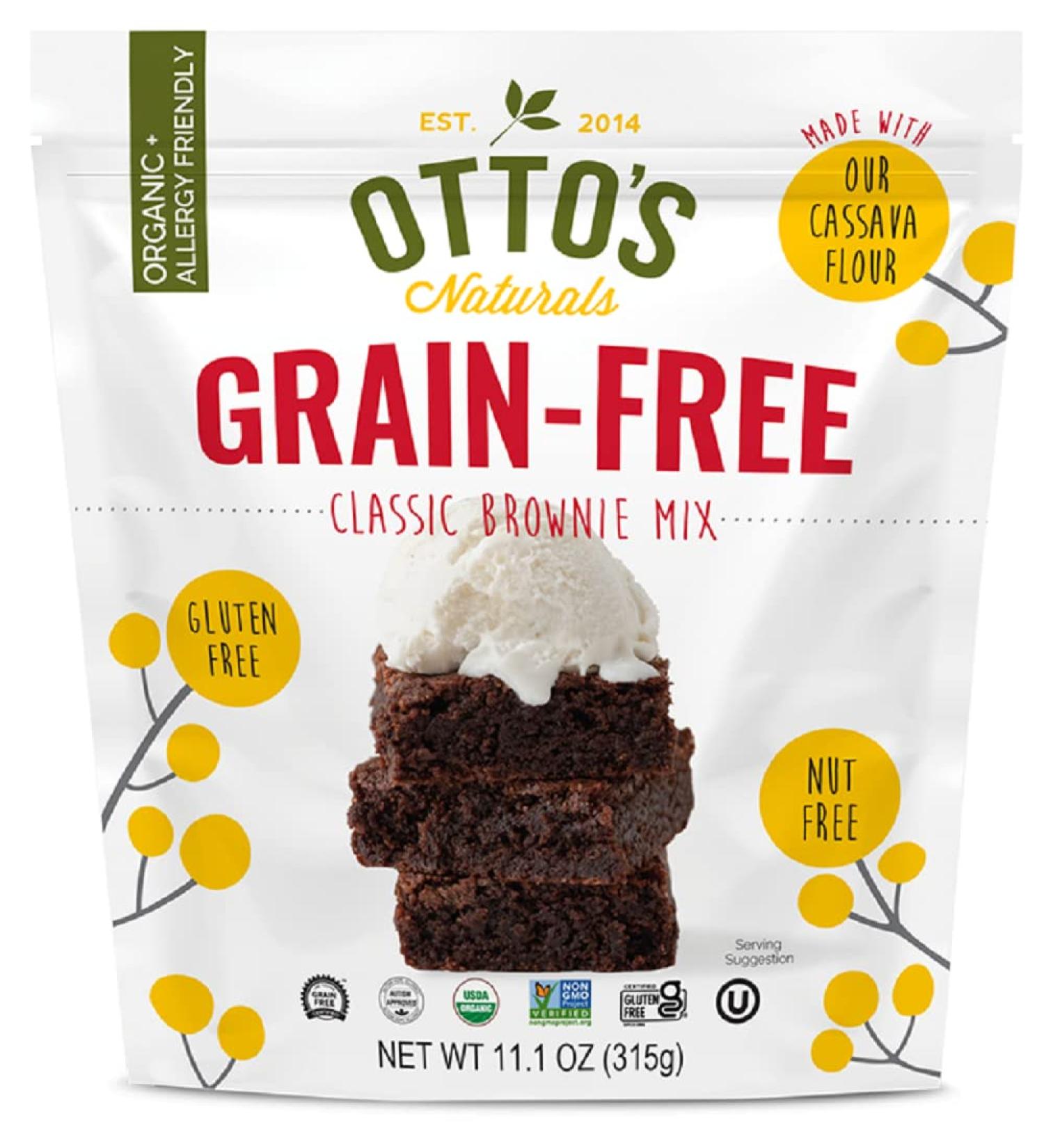 Otto's Naturals Classic Brownie Mix - Organic, Gluten-Free, Nut-Free, Non-GMO - 11.1oz Bag - Buy Online on GoSupps.com