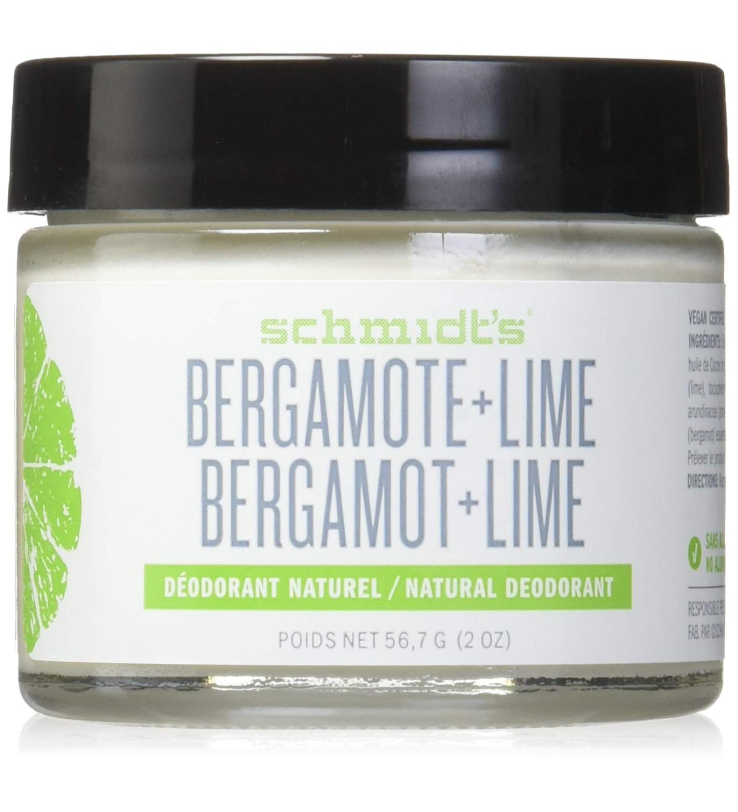 Schmidt's Bergamot & Lime Natural Deodorant - 2oz Jar for Women & Men - Buy Online on GoSupps.com