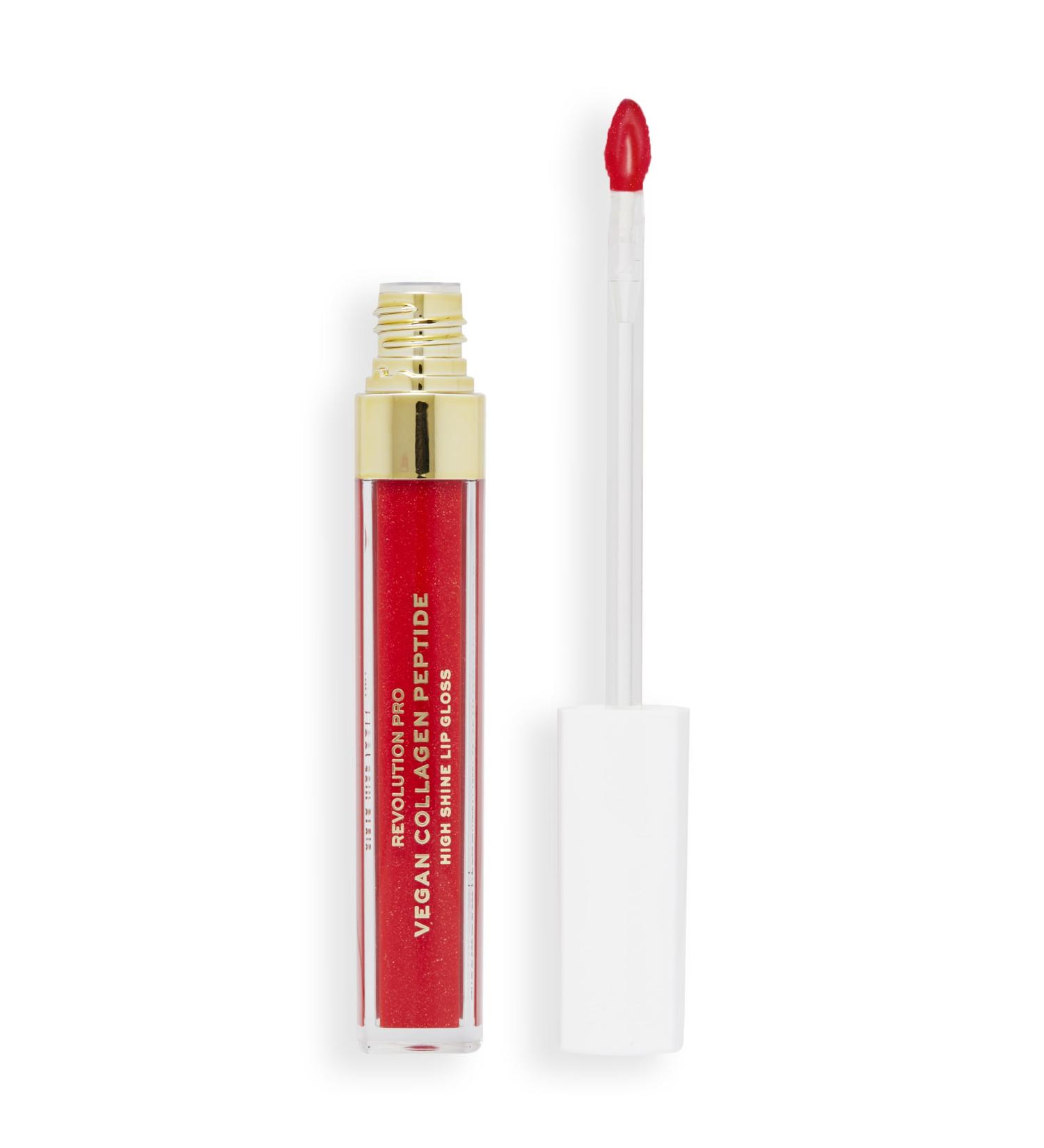 Revolution Beauty Group Revolution Pro Vegan Collagen Peptide High Shine Lip Gloss Nourishes Volumizes & Hydrates Lips with Hyaluronic Acid & Vitamin E Cherie - Buy Online on GoSupps.com