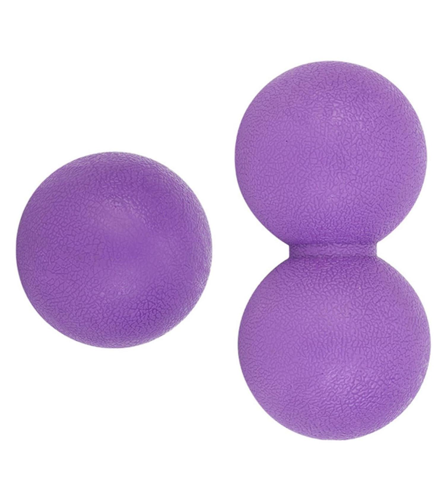 Beaupretty 2-in-1 Yoga & Lacrosse Balls - Foam Fitness Mobility Roller for Plantar Fasciitis & Massage - Violet - Buy Online on GoSupps.com