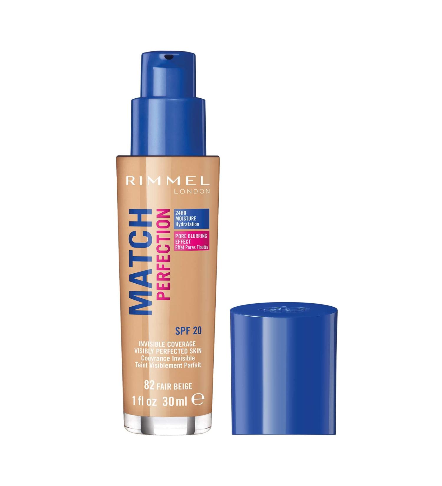 Rimmel Match Perfection Foundation - 82 Fair Beige - Buy Online on GoSupps.com