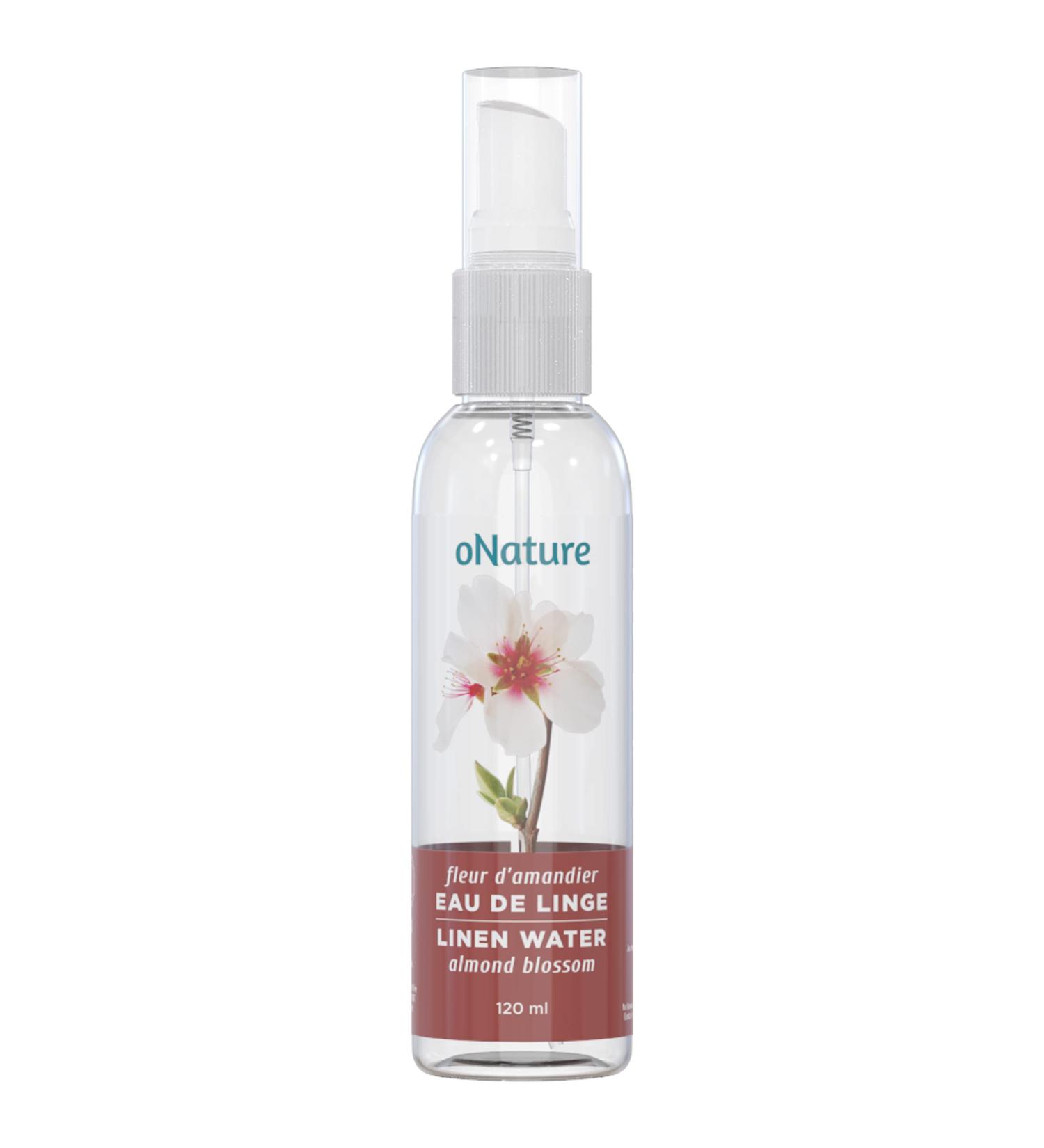 oNature Fabric Refresher Spray Water Mist for Linen - Made in Canada from Natural Healthy Ingredients - Guaranteed Without Harmful Chemicals (Almond Blossom Aroma 120ml Sprayer) Almond 120 ml (Pack of 1) - Buy Online on GoSupps.com