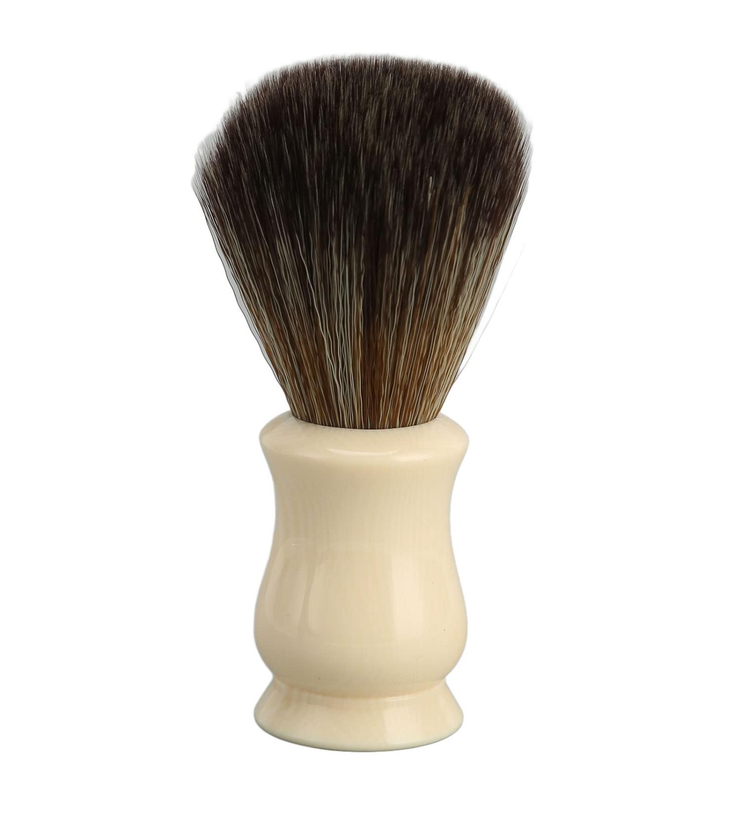Portable Men's Beard Brush & Shaving Foam Brush - Synthetic Bristles Resin Grip Ideal for Grooming & Neck Dusting - Buy Online on GoSupps.com