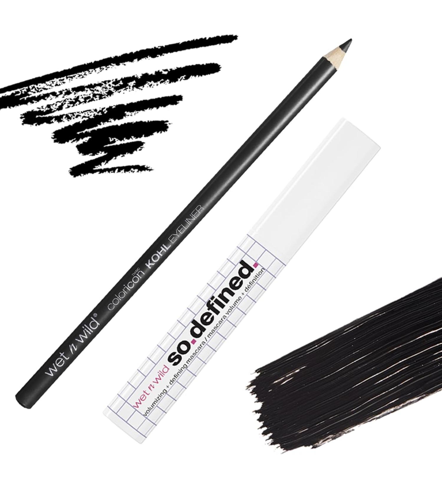 Wet n Wild So Defined Volumizing + Defining Mascara with Bonus Color Icon Kohl Eyeliner Pencil Highly Pigmented 2-Piece Essentials for Bold Makeup Looks - Buy Online on GoSupps.com