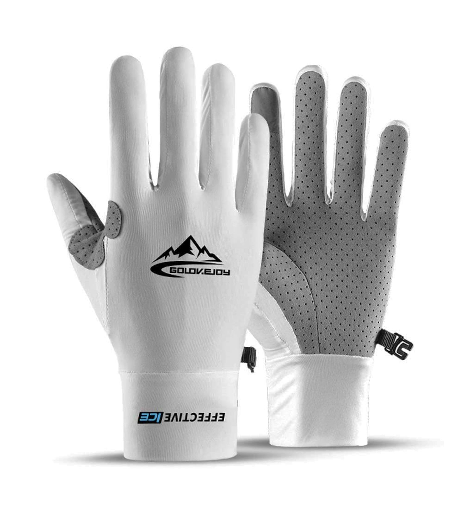 Lohca Thin Riding Gloves for Women | UV Protection Fingerless Cycling Gloves | Fitness Gym Running & Summer Sports | White - Buy Online on GoSupps.com