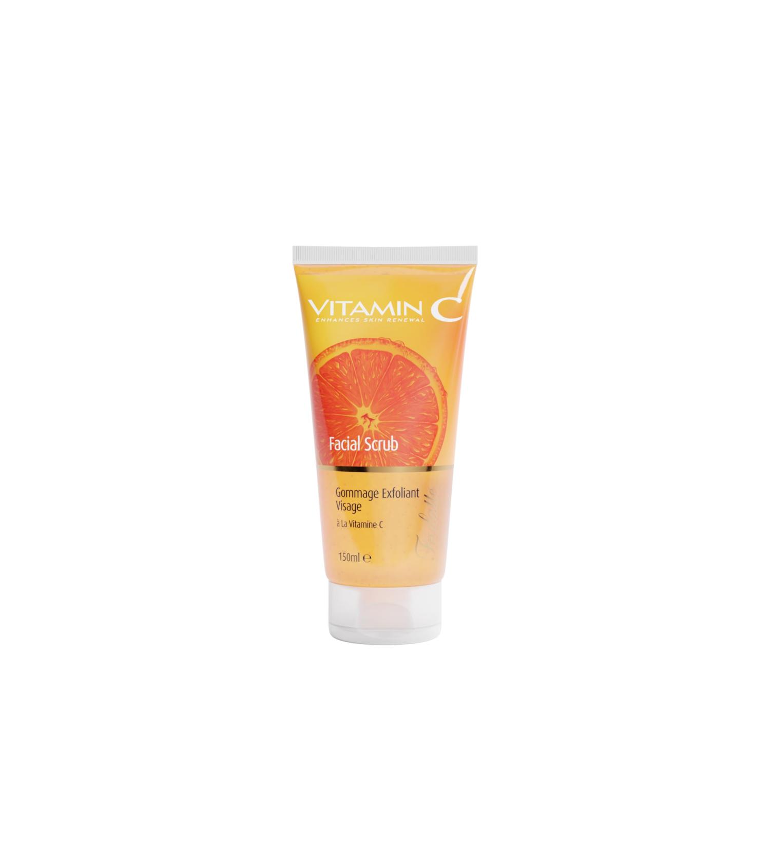 ARGANICARE | Exfoliating Face Scrub with Vitamin C | Cleanses and Exfoliates the Skin | Antioxidant and Moisturizing Active Ingredients | Purifies and Smoothes the Skin Texture | Made in France | 150ML