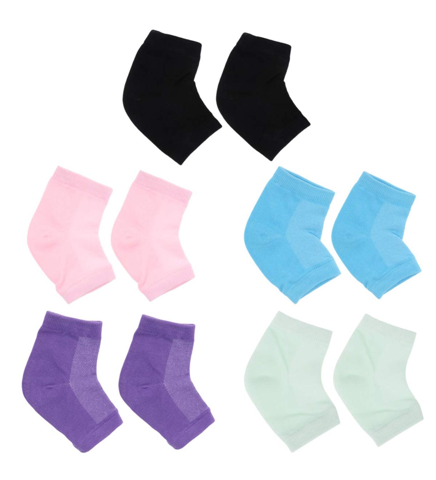 Lurrose Spa Gel Socks - 5 Pairs for Soft Hydrated Feet | Anti-Crack Heel Socks for Men & Women - Ideal for Dry Skin & Cracked Heels - Buy Online on GoSupps.com