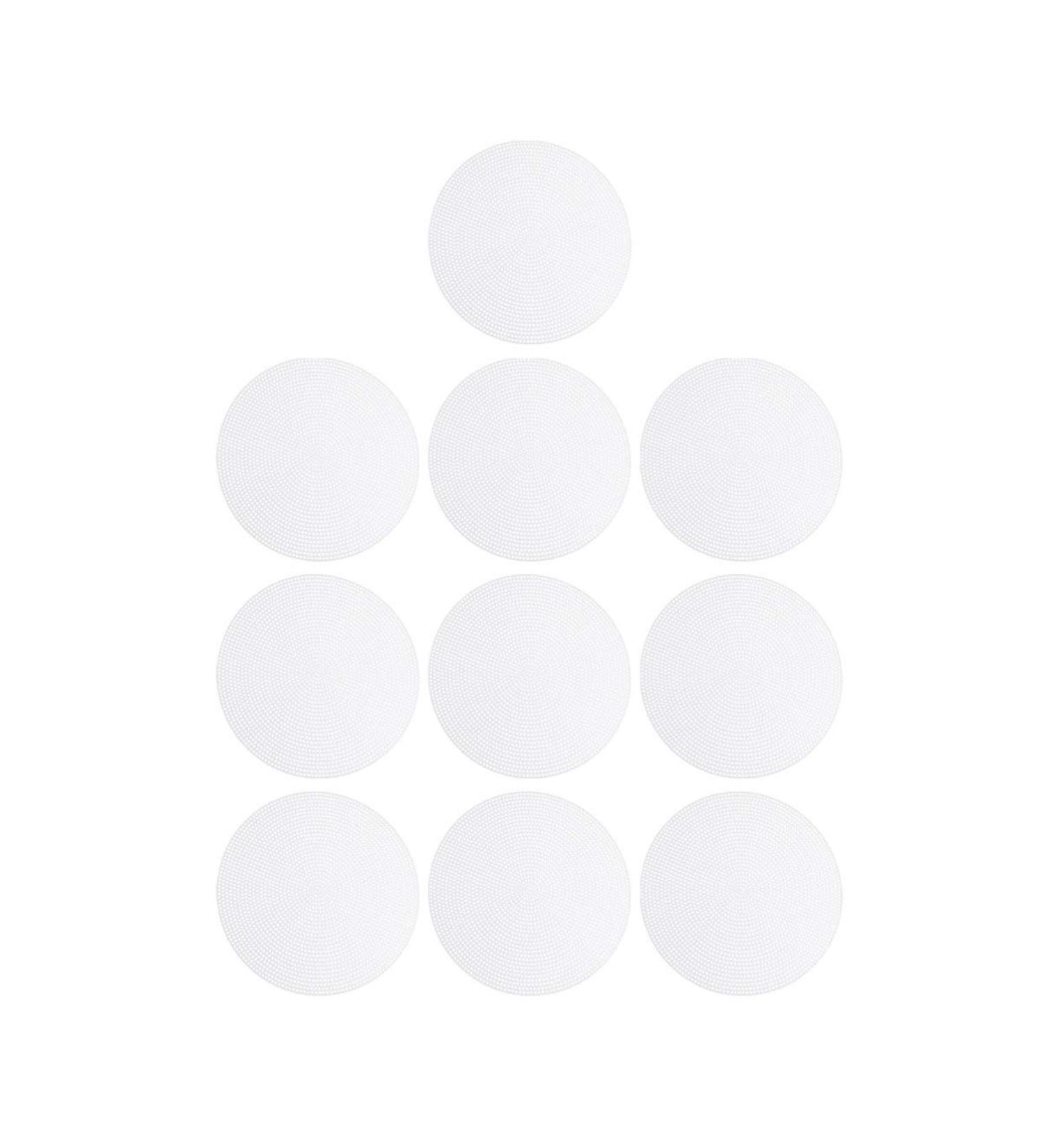 10pcs Clear Mesh Plastic Canvas DIY Kit | Round Plastic Canvas Sheets for Needlepoint | 20cm Embroidery Hoop Included - Buy Online on GoSupps.com