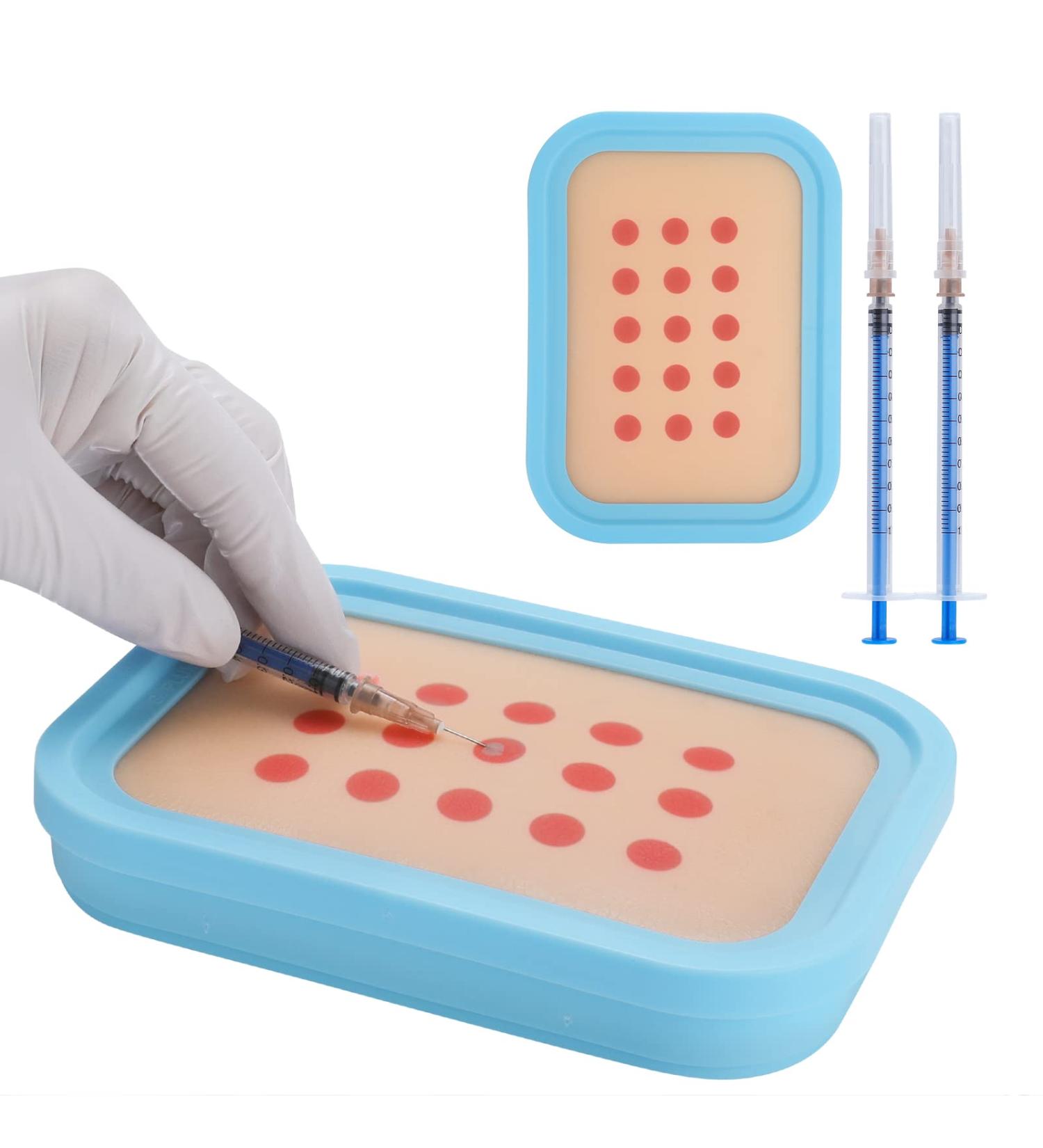 Intradermal Injection Training Pad - Silicone Practice Model for Nurses and Medical Students - 15 Injection Spots - Buy Online on GoSupps.com