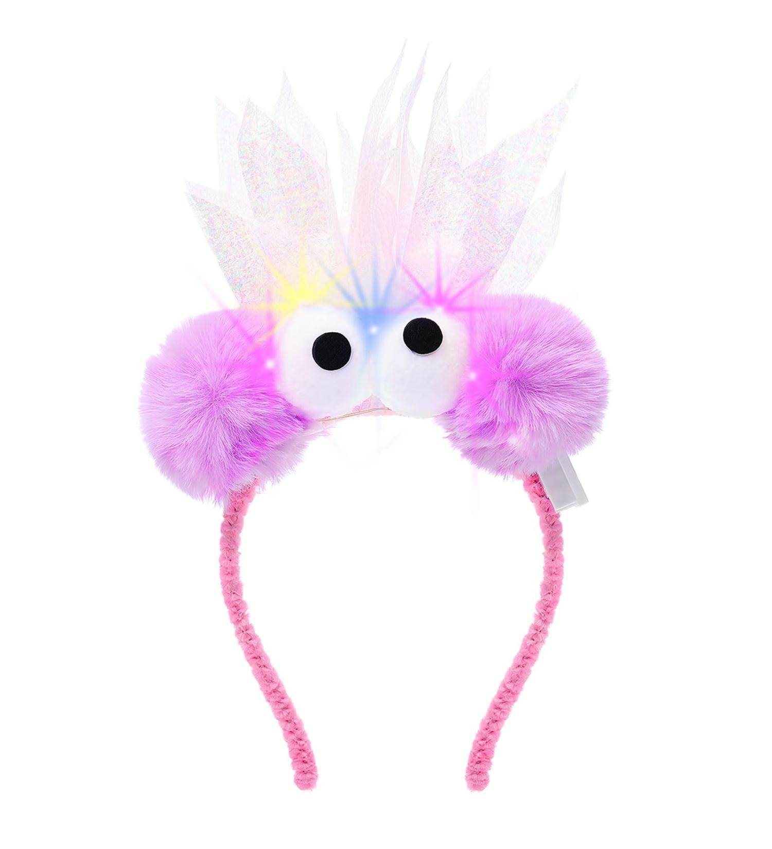 Funny Headband Crazy Light up Silly Hairband Purple Monster Headbands Quirky Plush Birthday Headwear Festival LED Sparkly Themed Party Holiday for Children Teens Adult - Buy Online on GoSupps.com