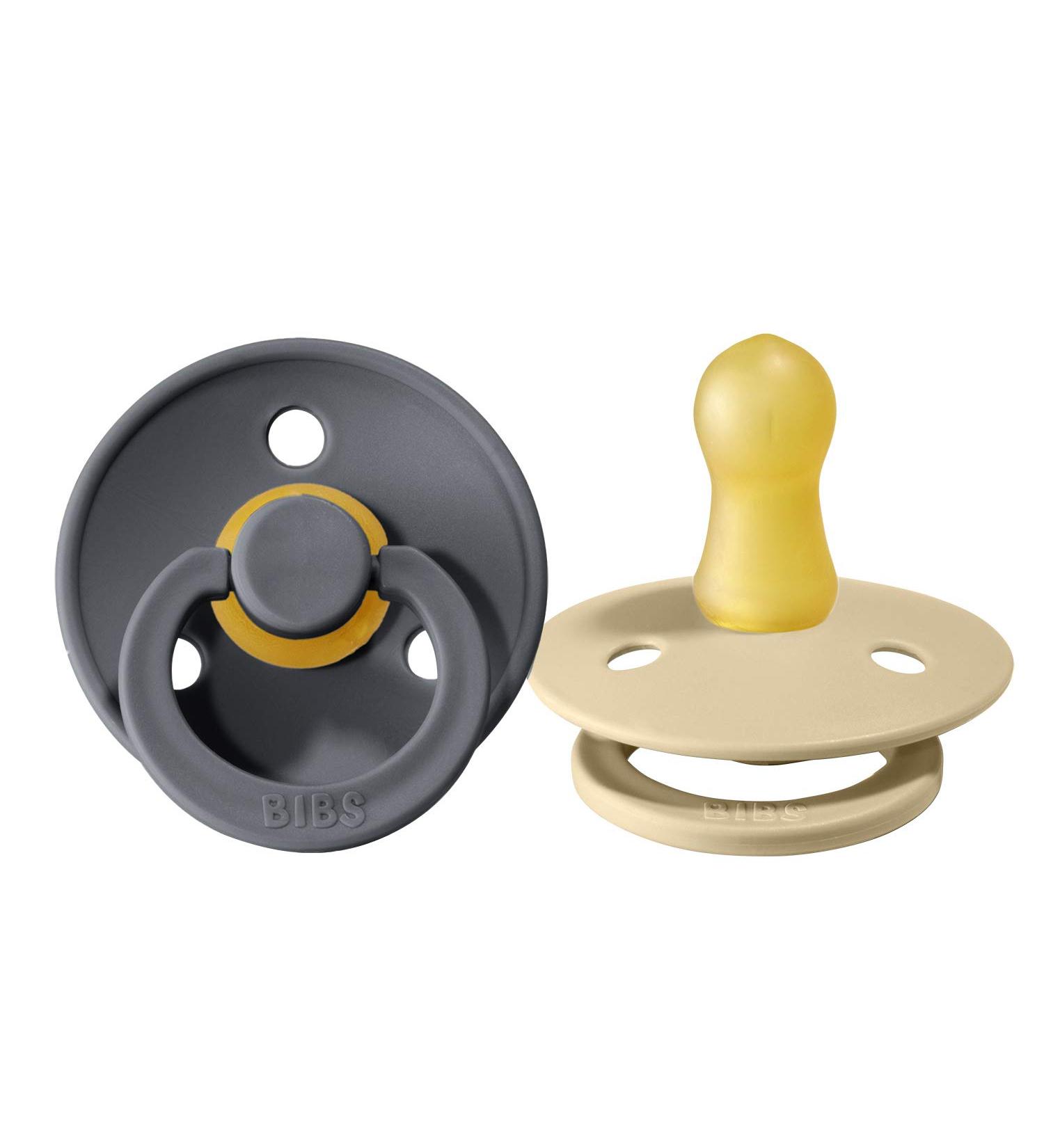 Bibs Colour Pacifiers - Pack of 2 (Smoke/Beige) | Best International Shipping Available - Buy Online on GoSupps.com