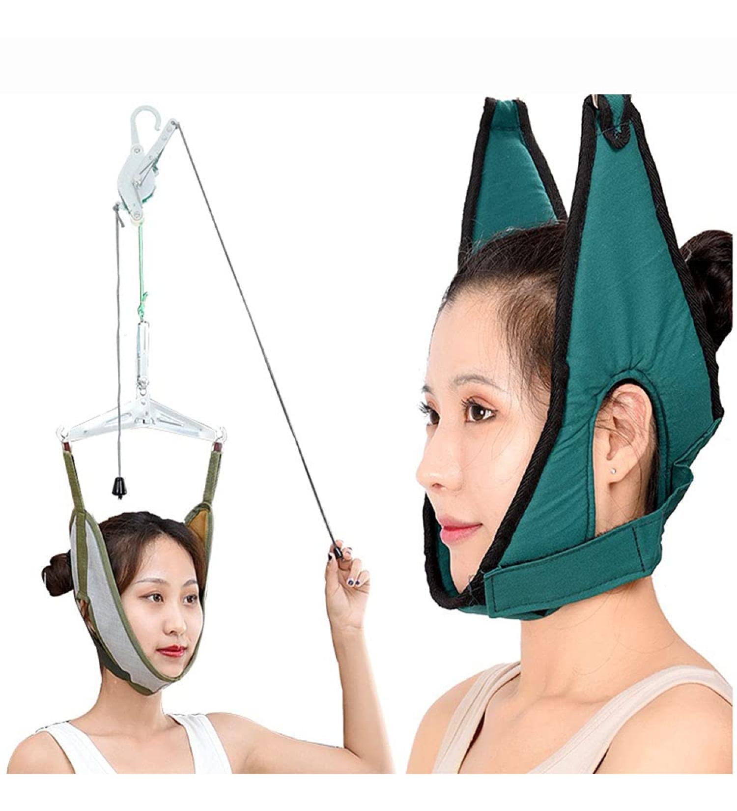 Adjustable Cervical Vertebrae Fixing Tape for Pain Relief & Posture Correction | Neck Support Device - Green (Adult Size) - International Shipping Available - Buy Online on GoSupps.com