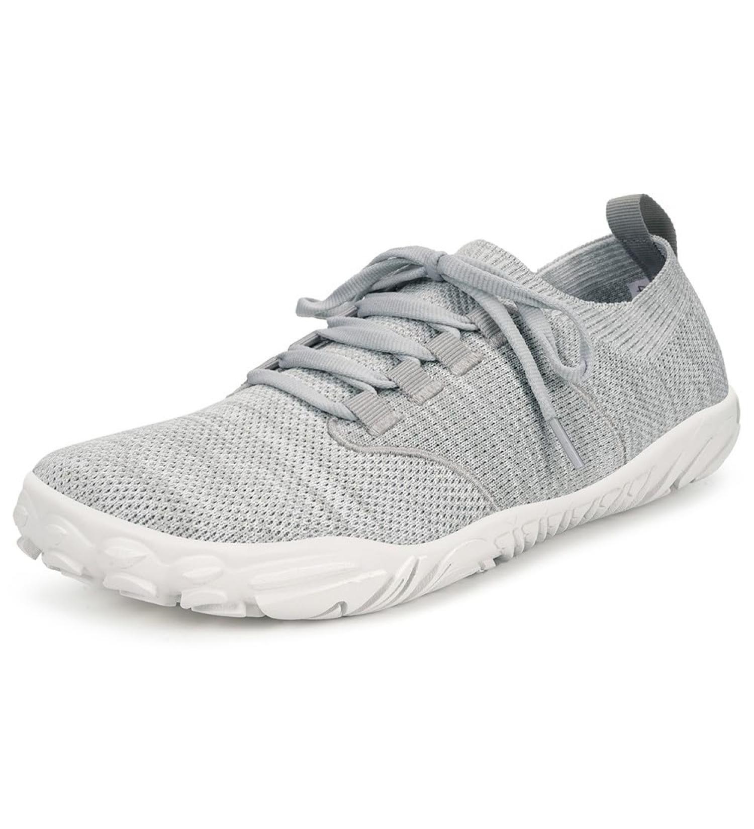 Intini Barefoot Shoes - Wide Toe Minimalist Sneakers for Men & Women | Comfortable Zero-Drop Light Gray Sneakers (EU 37-48) - Buy Online on GoSupps.com