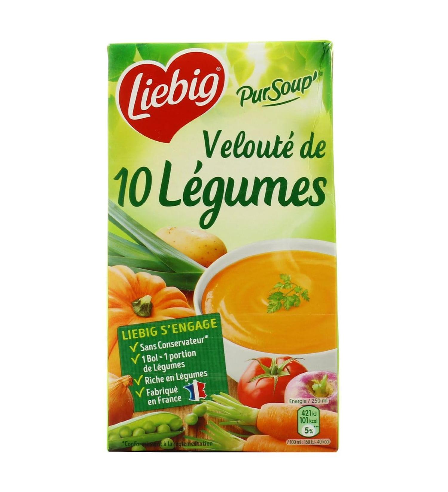  G n rique Pure Soup De Liebig - Pure Soup De Liebig Velout of 10 Vegetables 1L - 1L - Pack of 3 - Sold By Lot - Buy Online on GoSupps.com