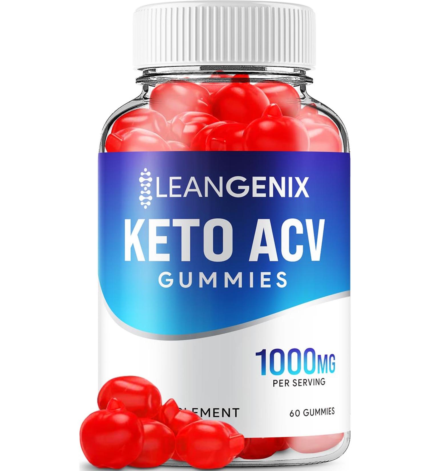 LeanGenix Keto ACV Gummies - Advanced Formula LeanGenix Keto Plus Weight Management ACV Gummies Apple Cider Vinegar LeanGenix ACV Dietary Supplement Reviews Men Women (60 Gummies)