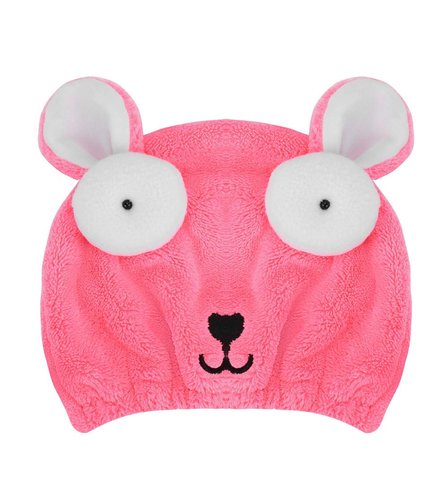 Quick-Drying Microfiber Hair Dryer Towel for Kids | Soft Pink Turban for Long Hair | Efficient Headscarf & Hood - Buy Online on GoSupps.com