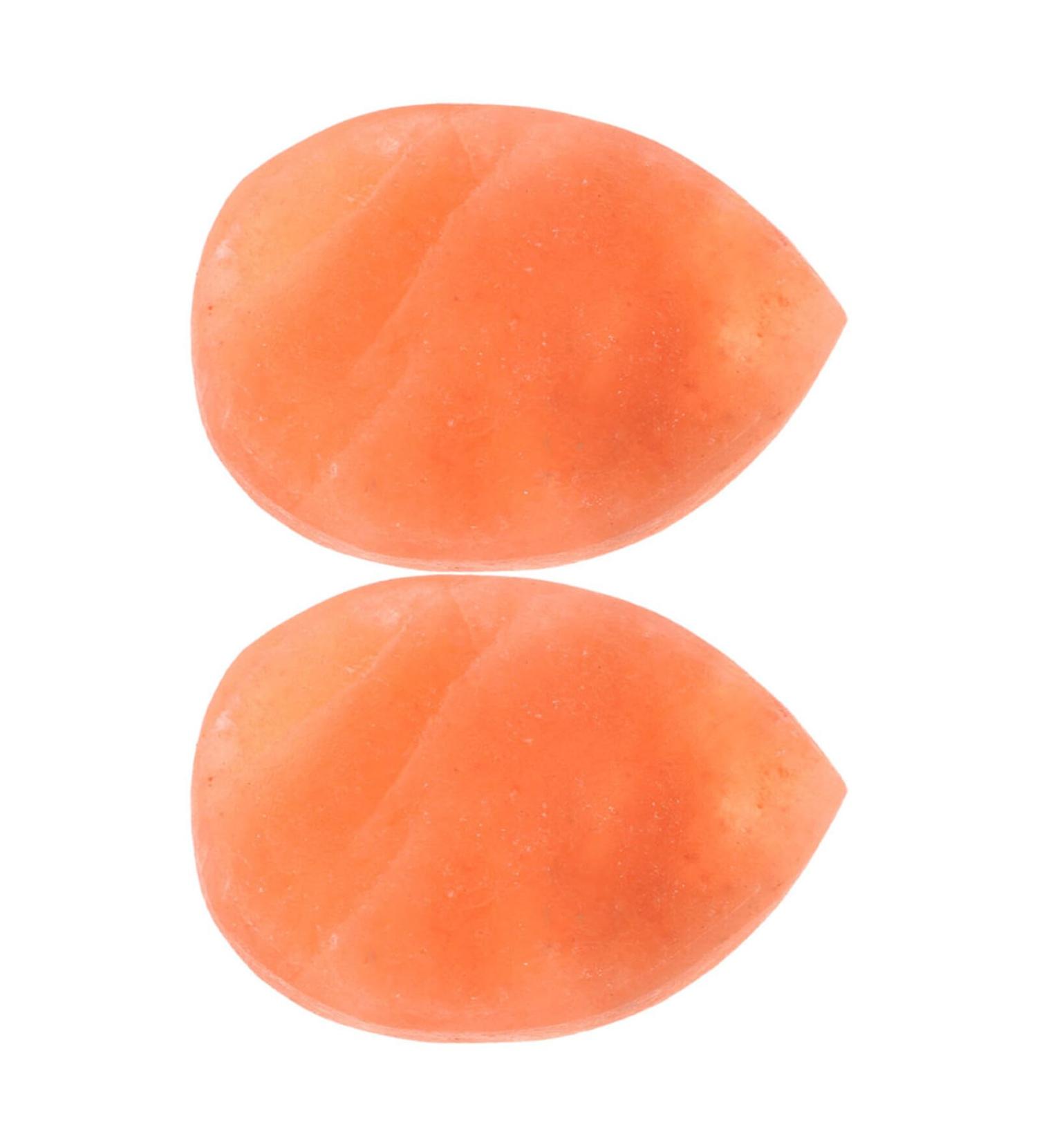 BAZEITFLOW 2 Pieces Pink Salt Stone Body Scrub Deodorant Wellness Stone Heart-Shaped Stone Body Care Stone Salt Massage Stone Mineral Massage Stone Bath Salt Stone Foot Scrub Stone Orange - Buy Online on GoSupps.com