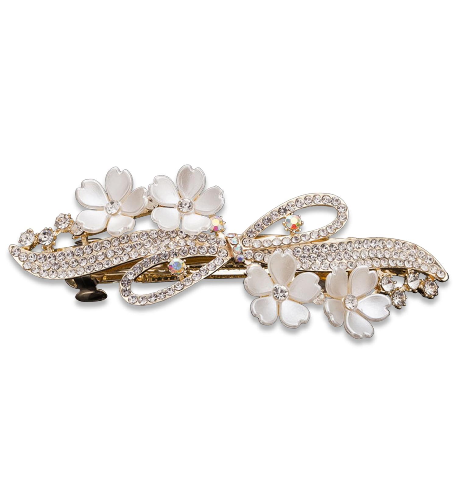 Flower Hair Accessories - White Daisy Hair Clips Rhinestone Daisy Hair Accessories Bride's Wedding Flower Hair Clips Hair Flowers for Women Flower Hair Accessories for Ladies Women and Girls - Buy Online on GoSupps.com